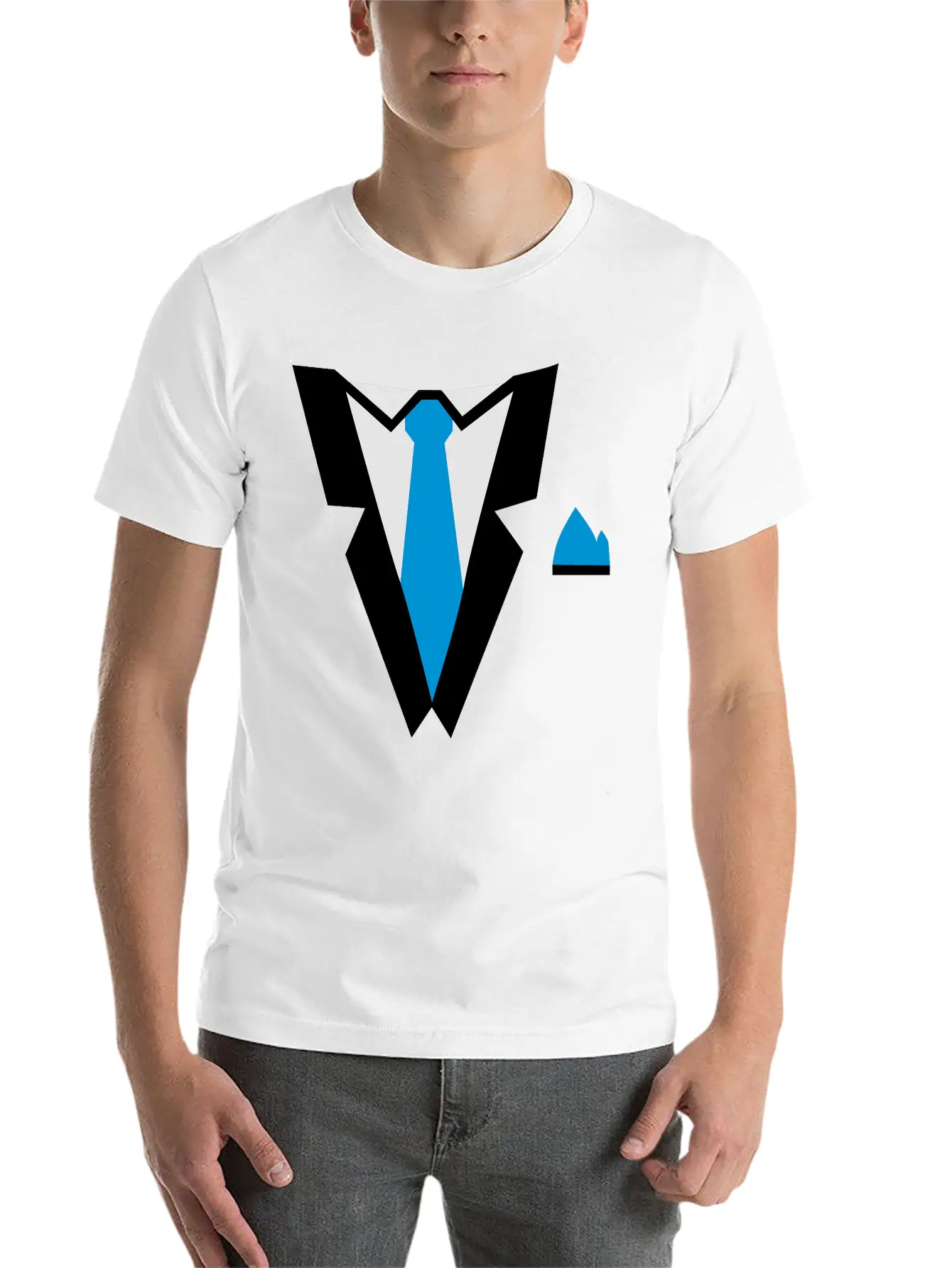 Tuxedo Essential Cotton Tee For Daily Outfits ¨C Unisex Style