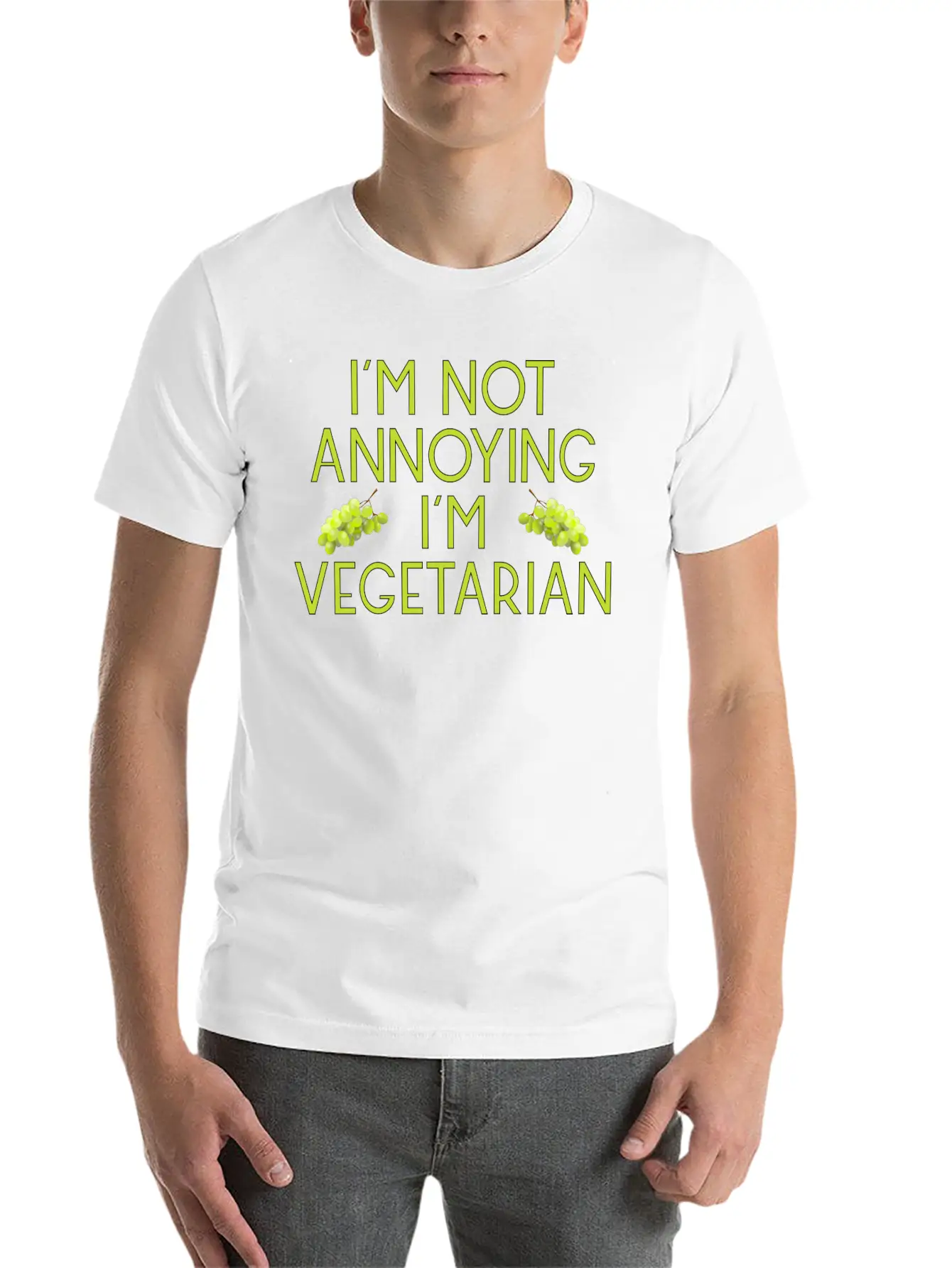 Vegetarian Vegan Veggie Weintrauben Grapes8 Unisex Casual T-Shirt ¨C Clean Design For Daily Comfort