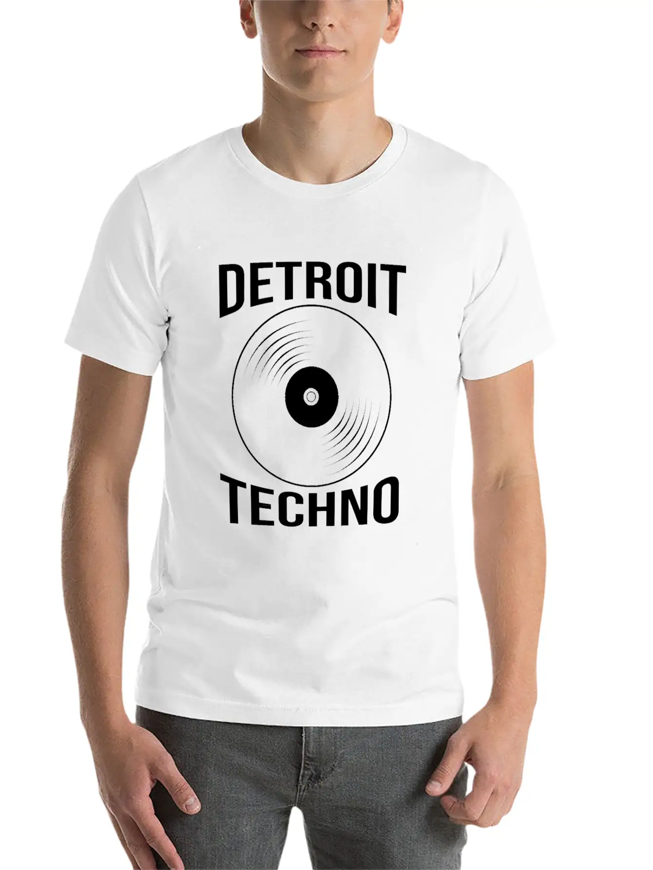 Vinyl Record Dj Edm Detroit Techno Unisex Casual T-Shirt ¨C Clean Design For Daily Comfort