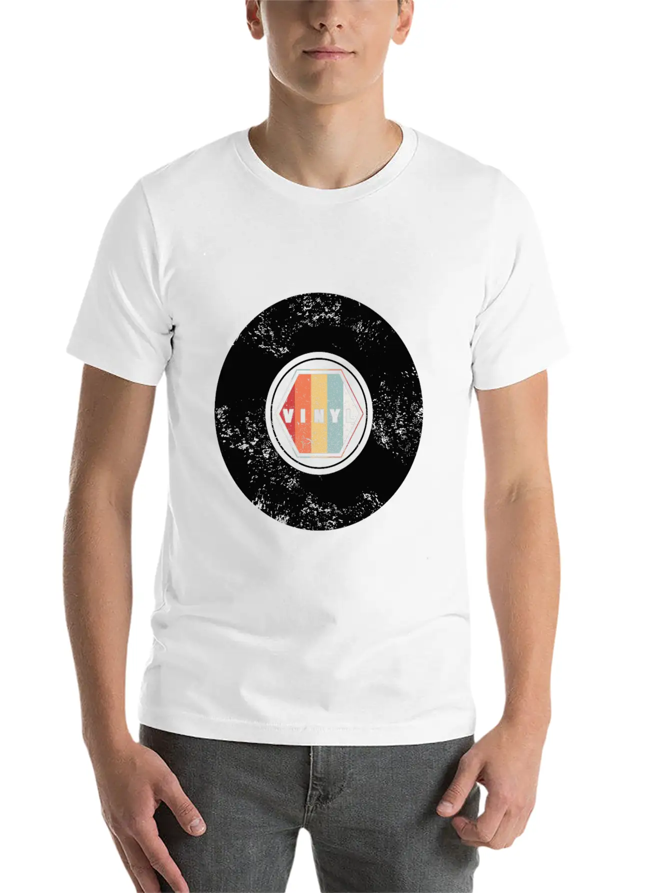 VINYL Retro Essential Cotton Tee For Daily Outfits ¨C Unisex Style
