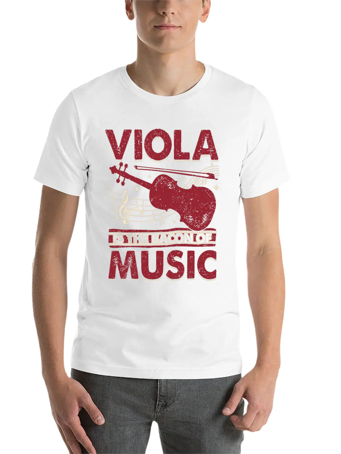 Viola Is The Bacon Of Music Basic Graphic T-Shirt ¨C Daily Comfort In Soft Cotton