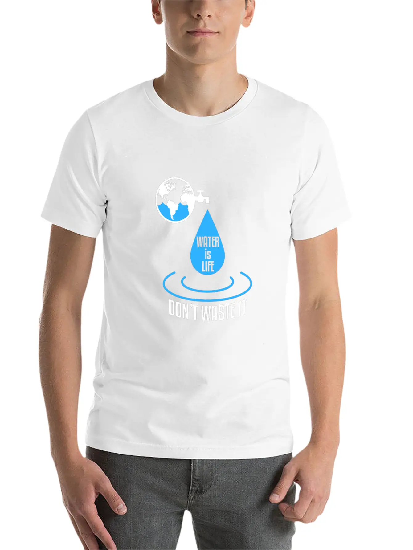 Water Protection Essential Cotton Tee For Daily Outfits ¨C Unisex Style