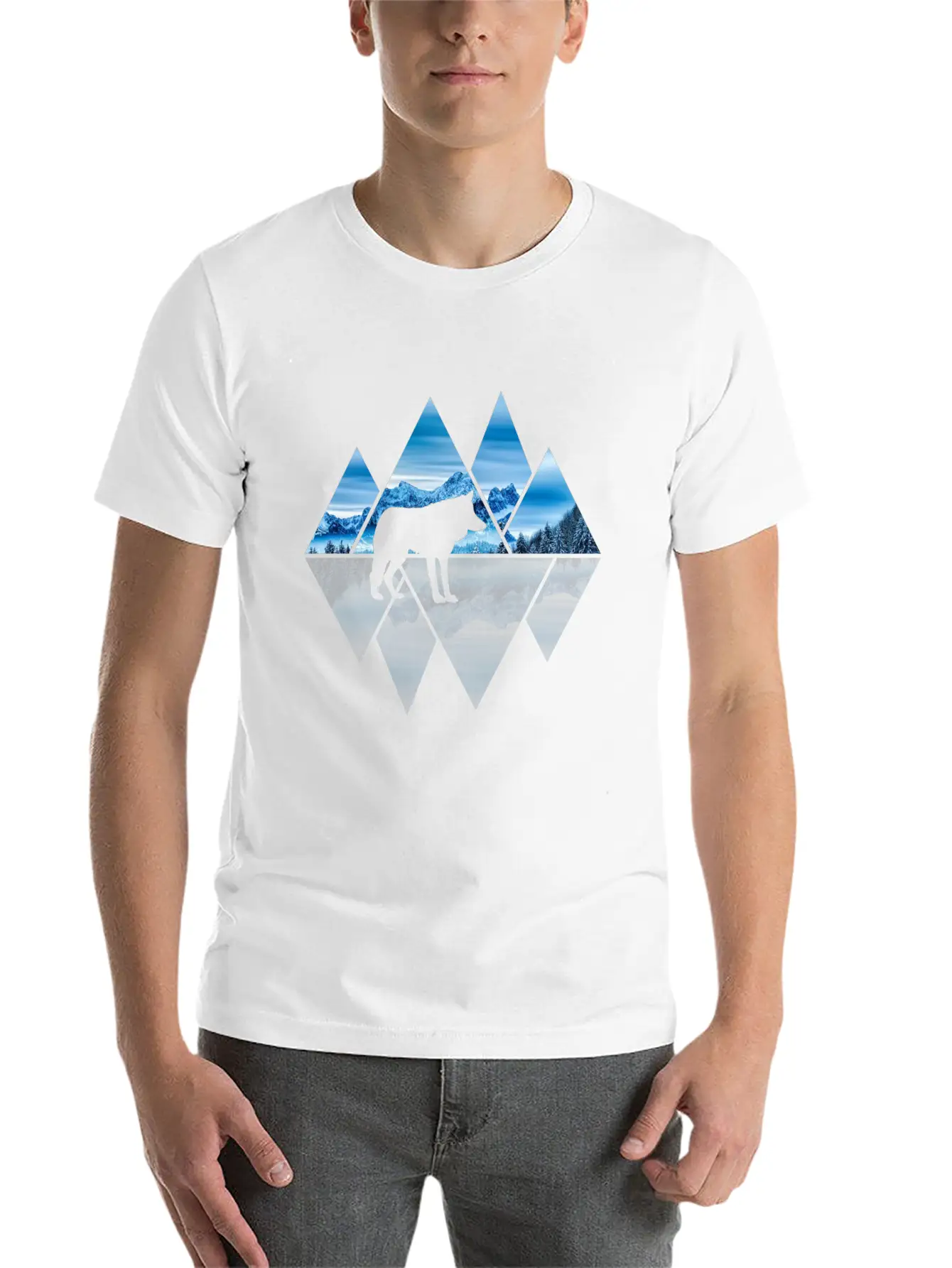 Wolf Mountains Nature Lover Ice Soft Cotton Short Sleeve Tee ¨C Unisex Wardrobe Staple