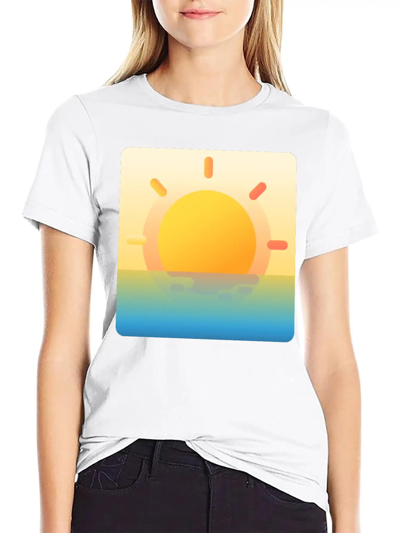 022 Sunrise Unisex Casual T-Shirt ¨C Clean Design For Daily Comfort