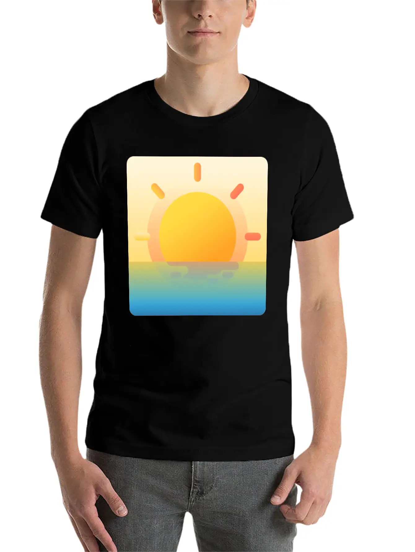 022 Sunrise Unisex Casual T-Shirt ¨C Clean Design For Daily Comfort