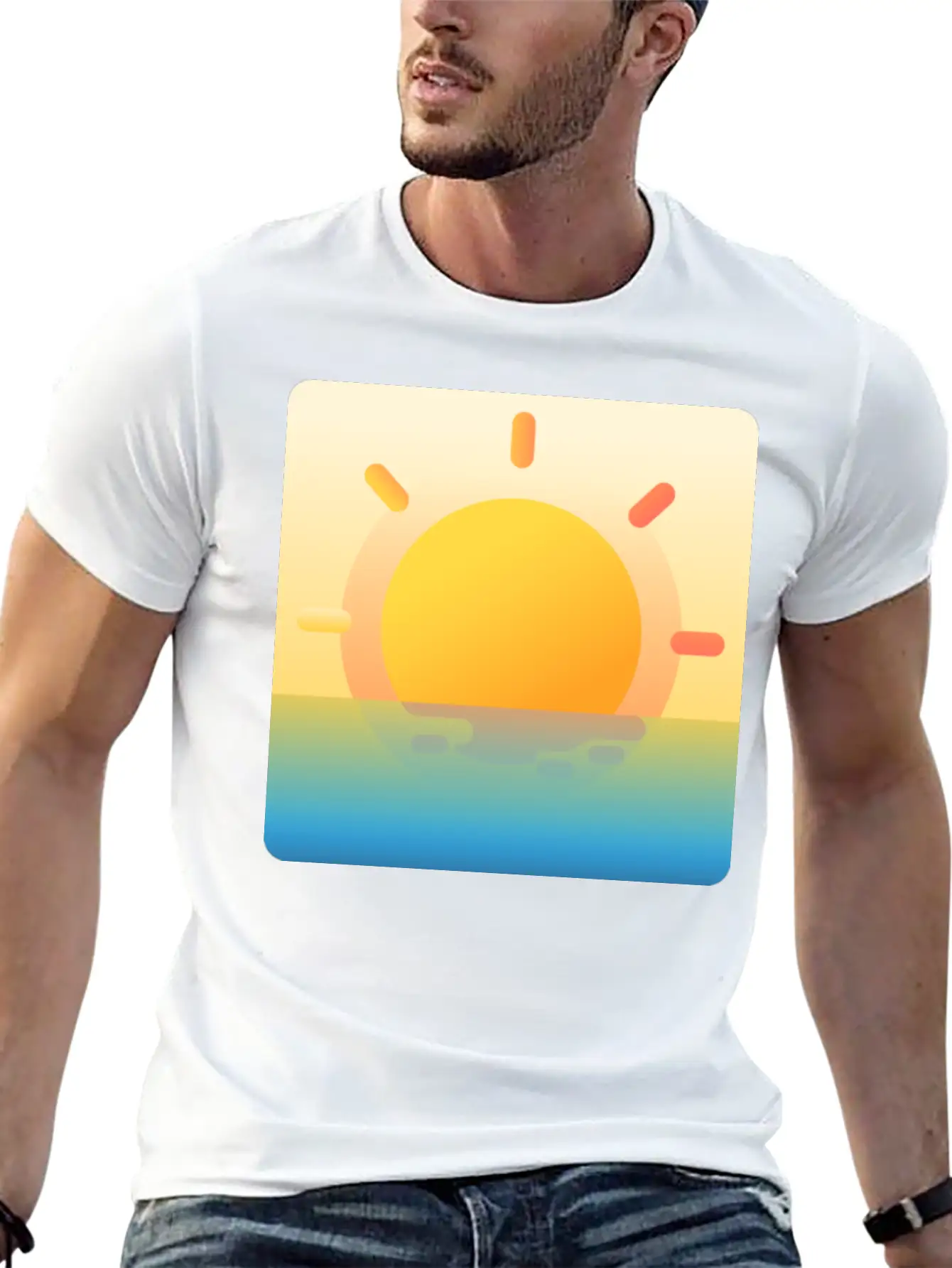 022 Sunrise Unisex Casual T-Shirt ¨C Clean Design For Daily Comfort