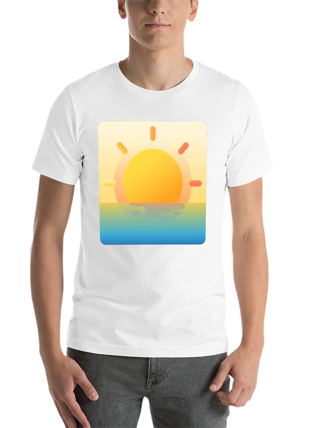 022 Sunrise Unisex Casual T-Shirt ¨C Clean Design For Daily Comfort