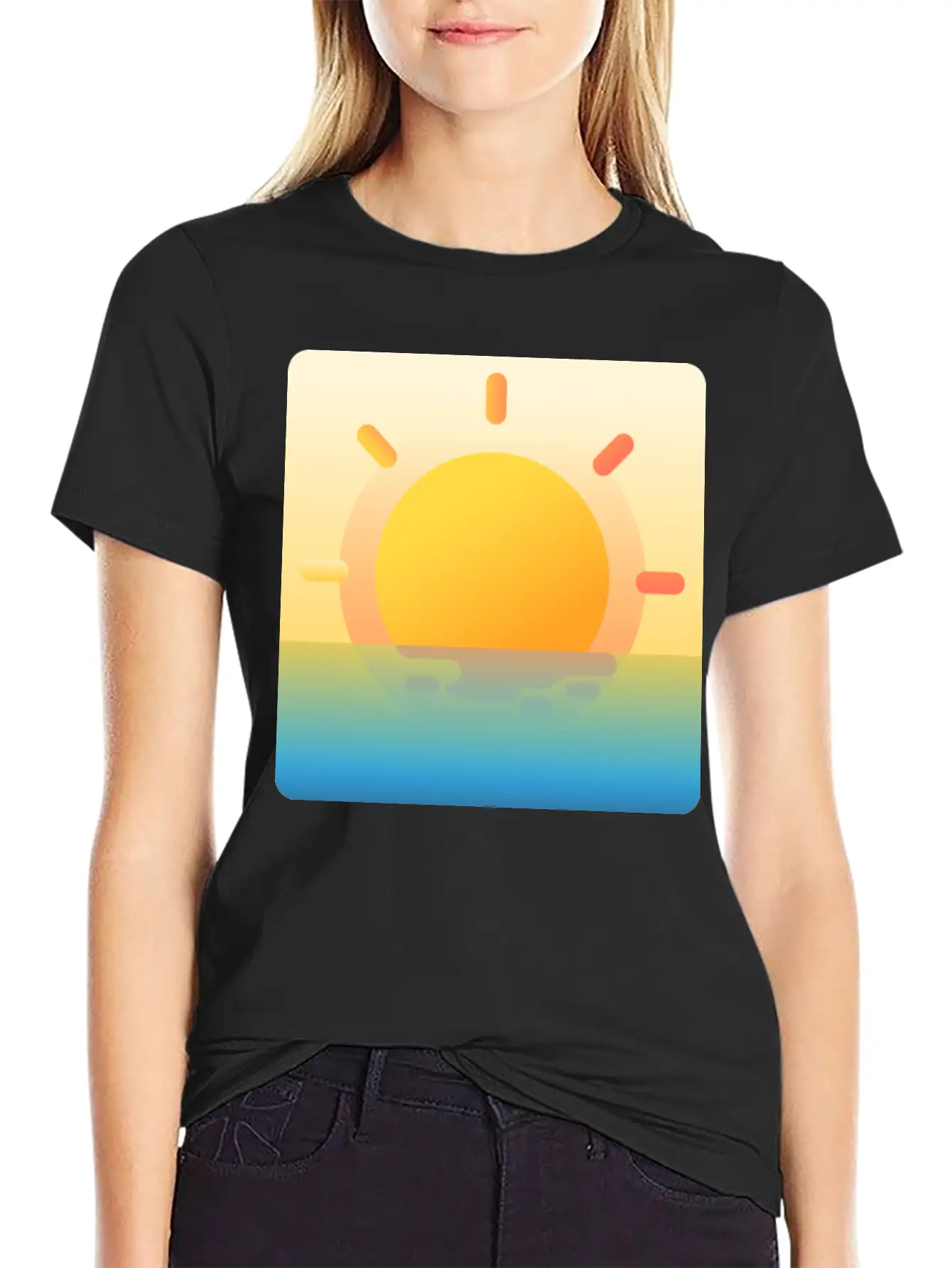 022 Sunrise Unisex Casual T-Shirt ¨C Clean Design For Daily Comfort