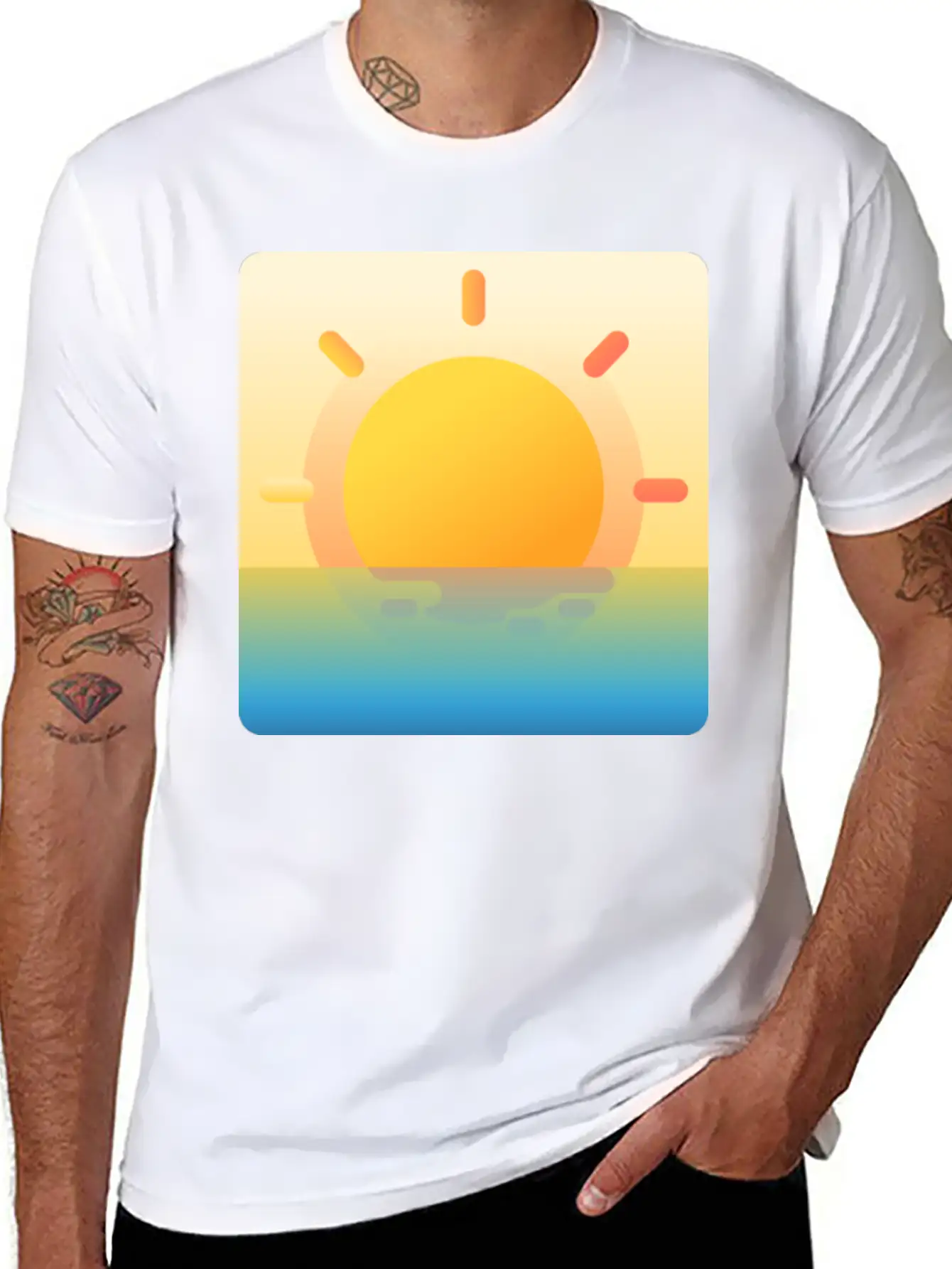 022 Sunrise Unisex Casual T-Shirt ¨C Clean Design For Daily Comfort