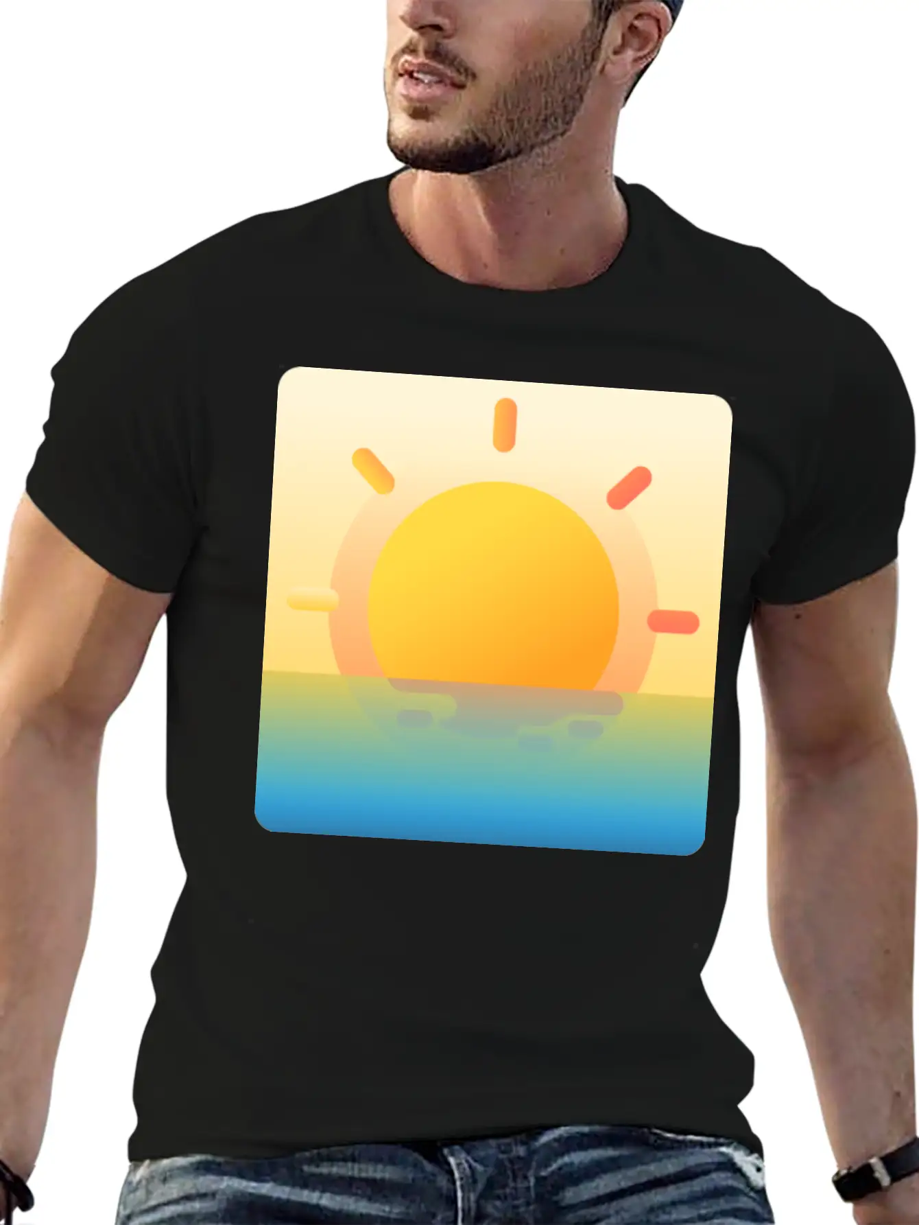 022 Sunrise Unisex Casual T-Shirt ¨C Clean Design For Daily Comfort