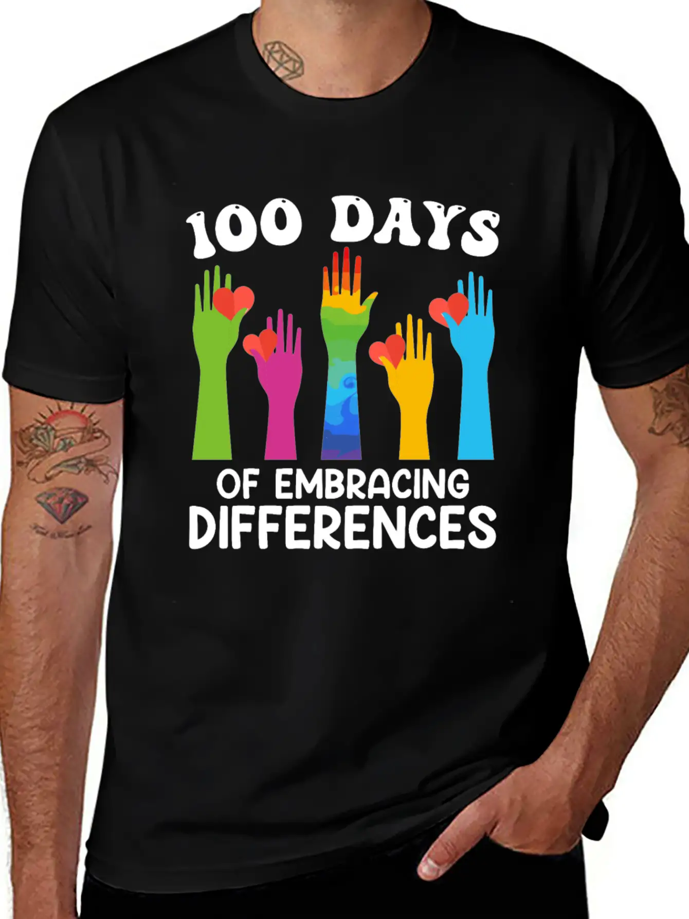 100 Days Of Embracing Differences Soft Cotton Short Sleeve Tee ¨C Unisex Wardrobe Staple