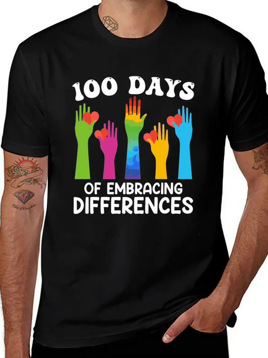100 Days Of Embracing Differences Soft Cotton Short Sleeve Tee ¨C Unisex Wardrobe Staple