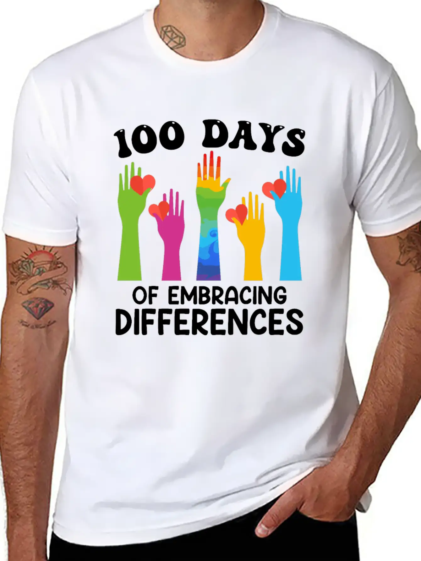 100 Days Of Embracing Differences Soft Cotton Short Sleeve Tee ¨C Unisex Wardrobe Staple
