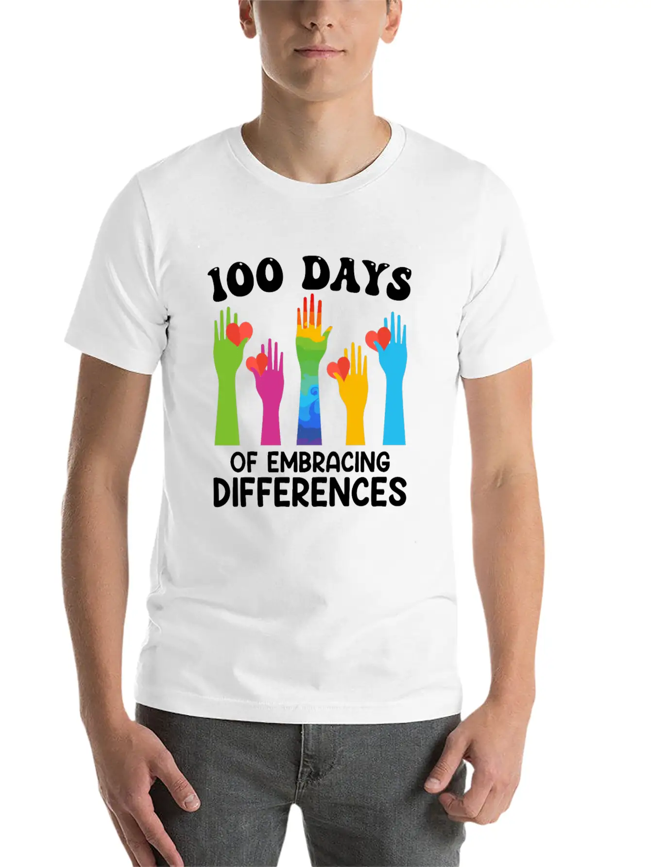 100 Days Of Embracing Differences Soft Cotton Short Sleeve Tee ¨C Unisex Wardrobe Staple