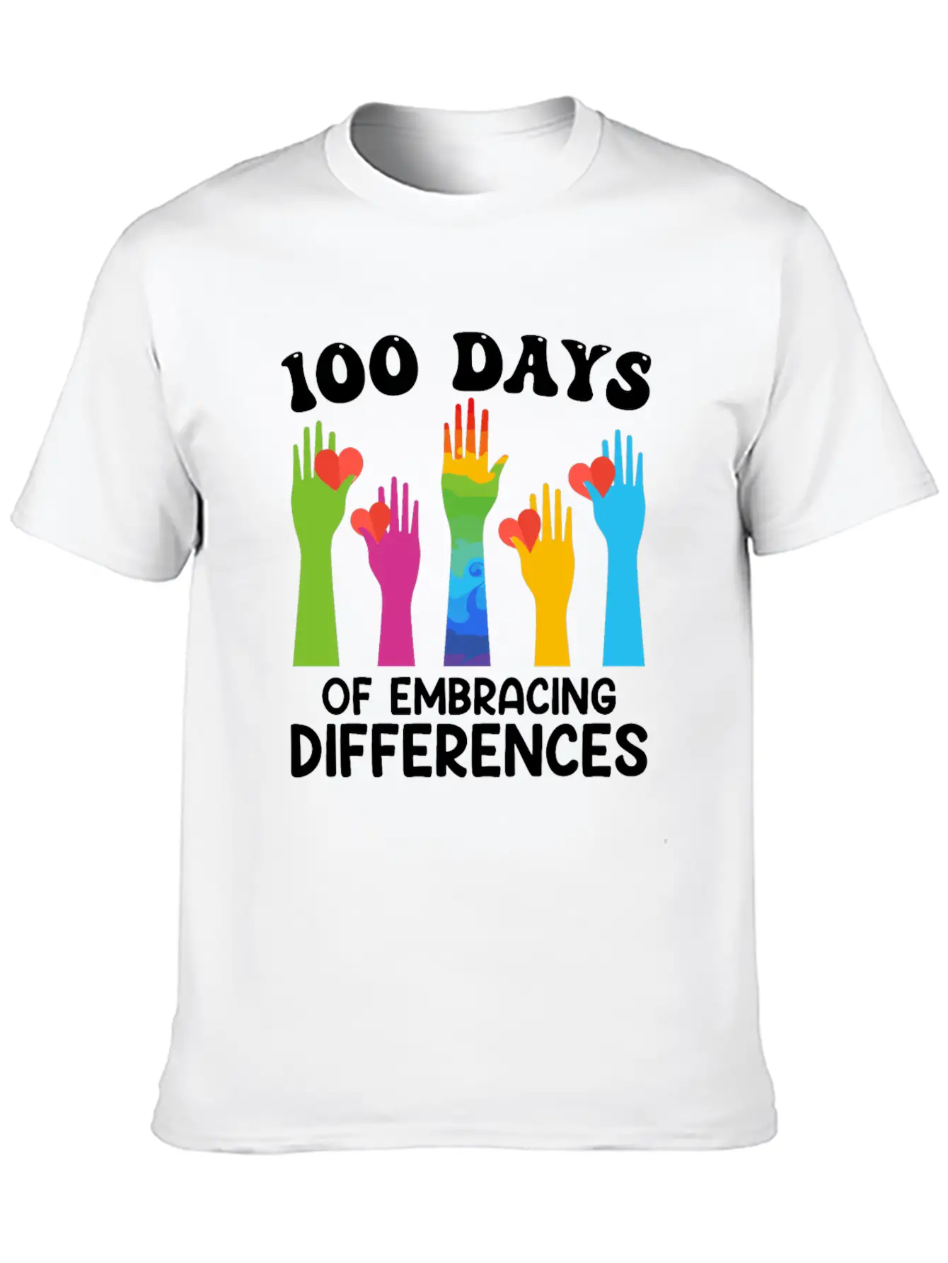 100 Days Of Embracing Differences Soft Cotton Short Sleeve Tee ¨C Unisex Wardrobe Staple