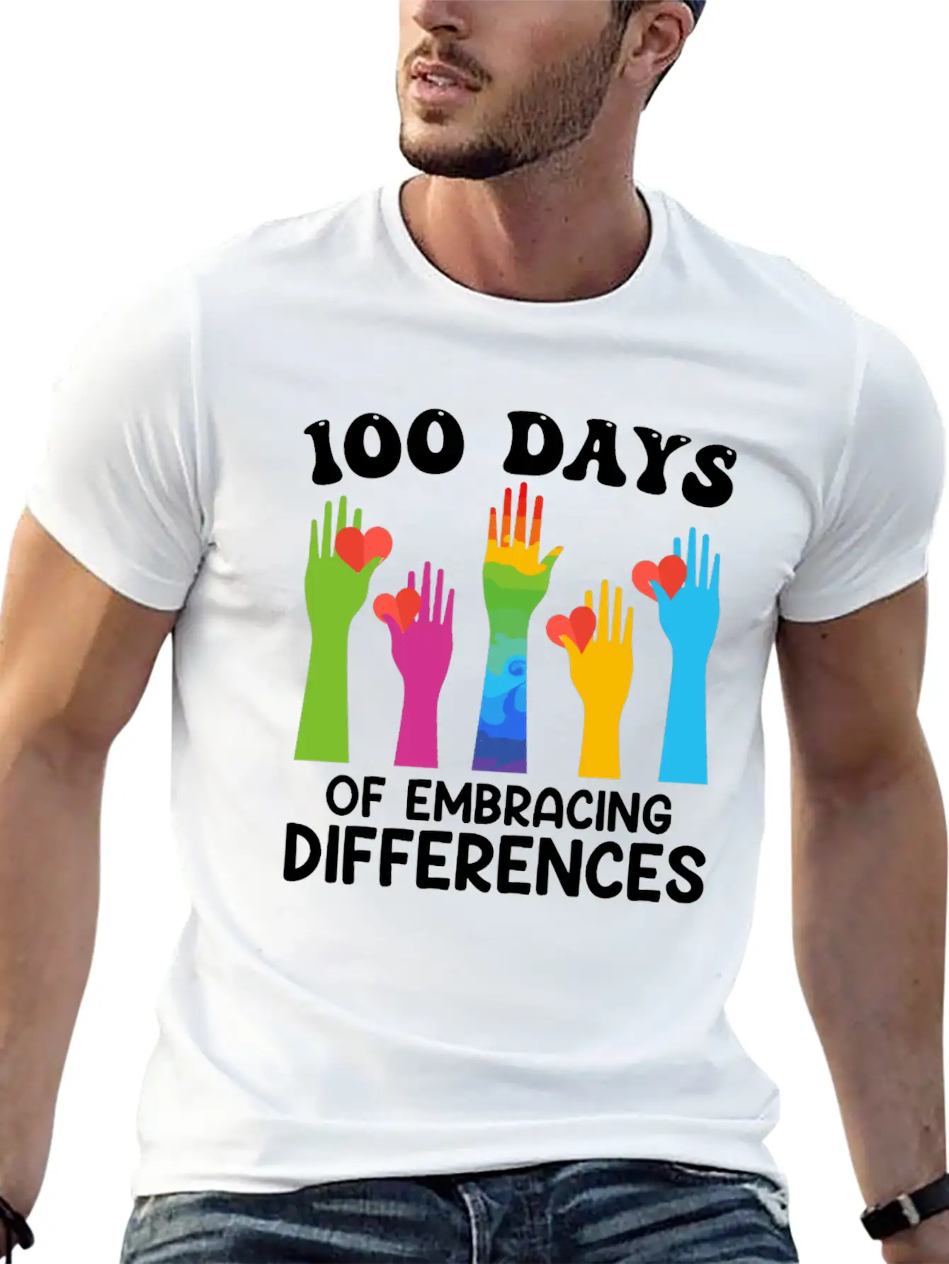 100 Days Of Embracing Differences Soft Cotton Short Sleeve Tee ¨C Unisex Wardrobe Staple
