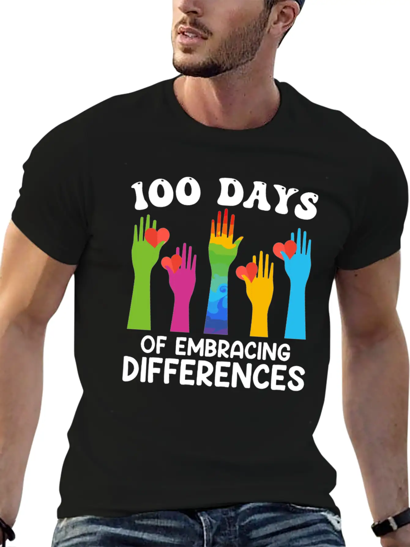 100 Days Of Embracing Differences Soft Cotton Short Sleeve Tee ¨C Unisex Wardrobe Staple
