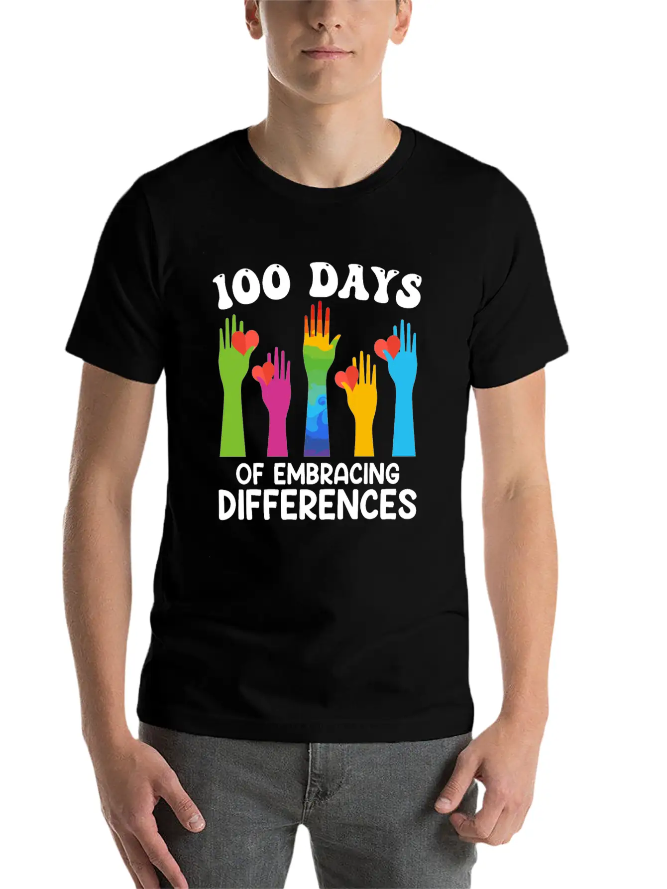 100 Days Of Embracing Differences Soft Cotton Short Sleeve Tee ¨C Unisex Wardrobe Staple