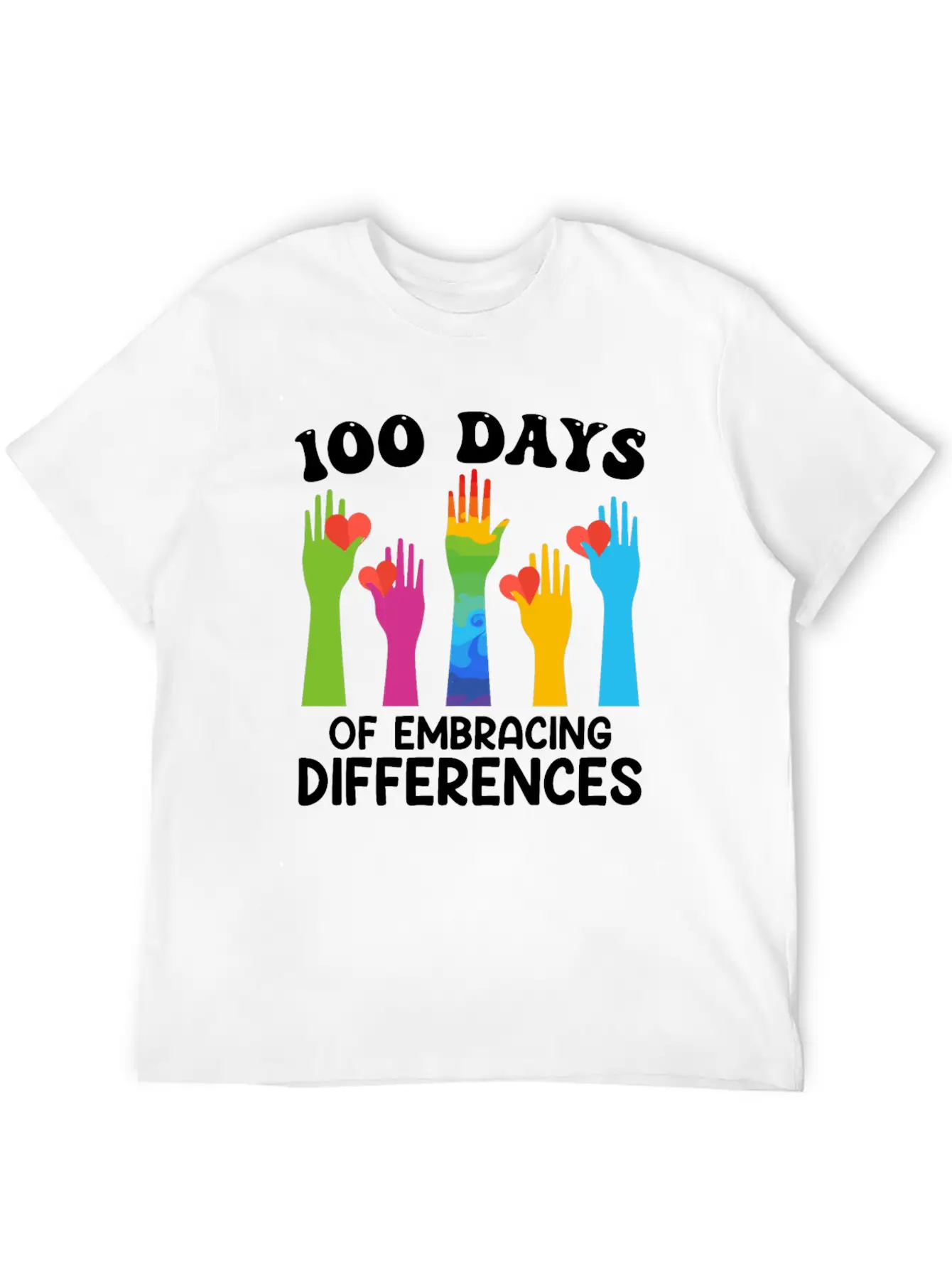 100 Days Of Embracing Differences Soft Cotton Short Sleeve Tee ¨C Unisex Wardrobe Staple