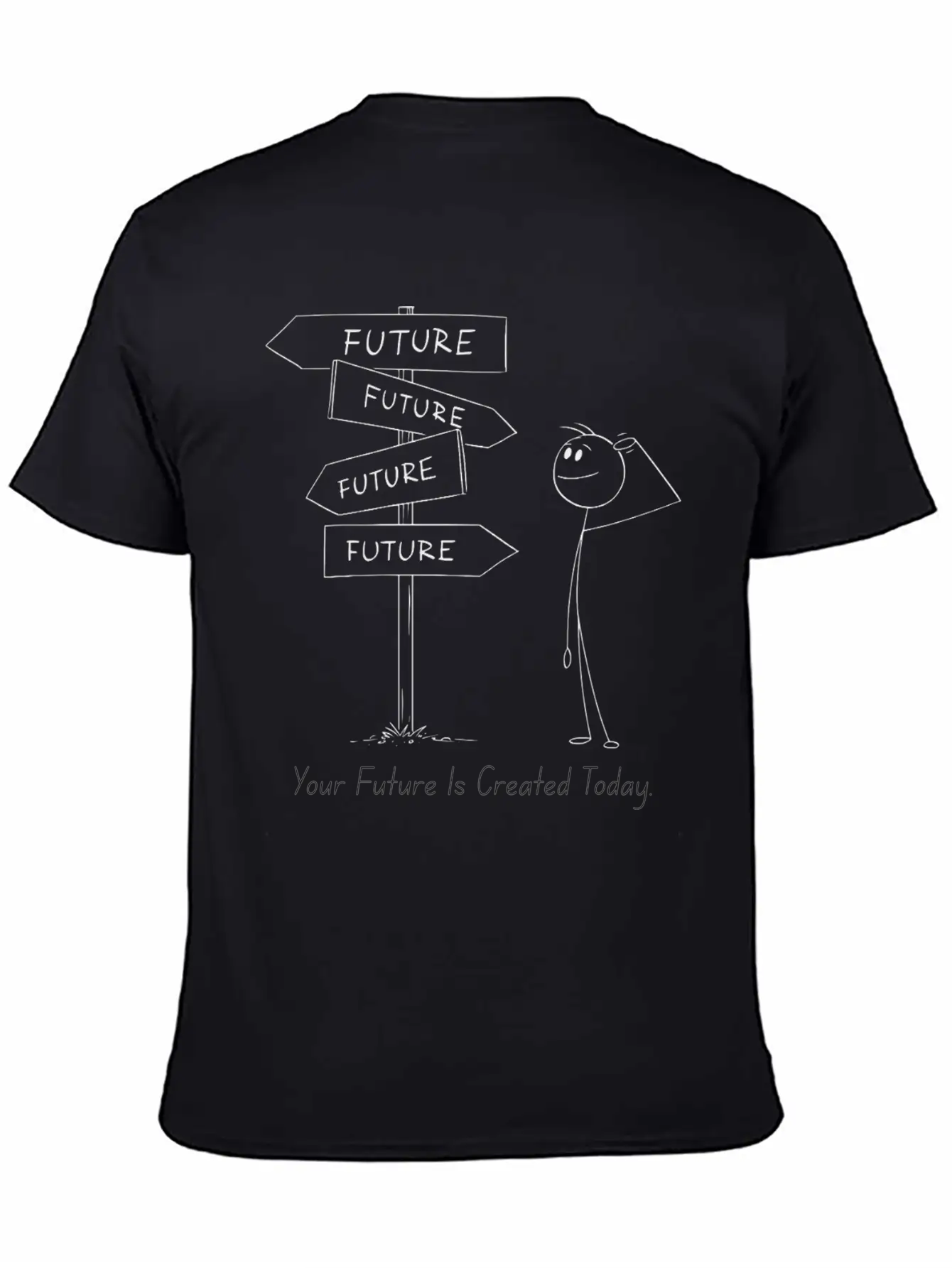 12Your Future Is Created Today ¨C Act Now Tee Essential Cotton Tee For Daily Outfits ¨C Unisex Style