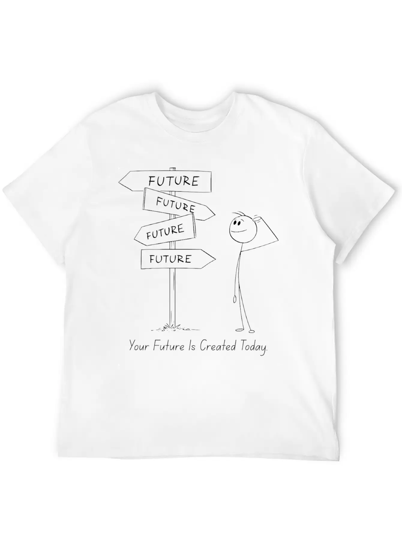 12Your Future Is Created Today ¨C Act Now Tee Essential Cotton Tee For Daily Outfits ¨C Unisex Style