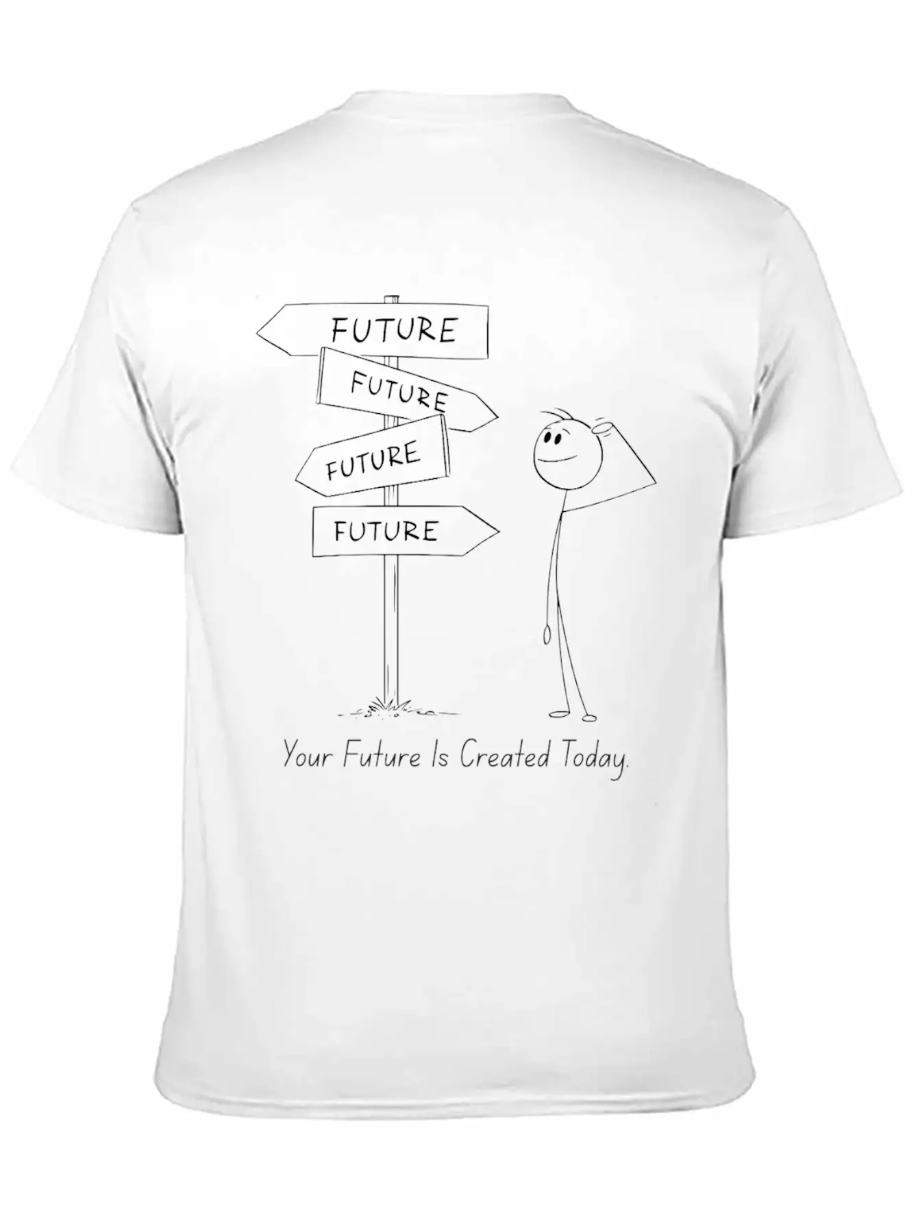 12Your Future Is Created Today ¨C Act Now Tee Essential Cotton Tee For Daily Outfits ¨C Unisex Style