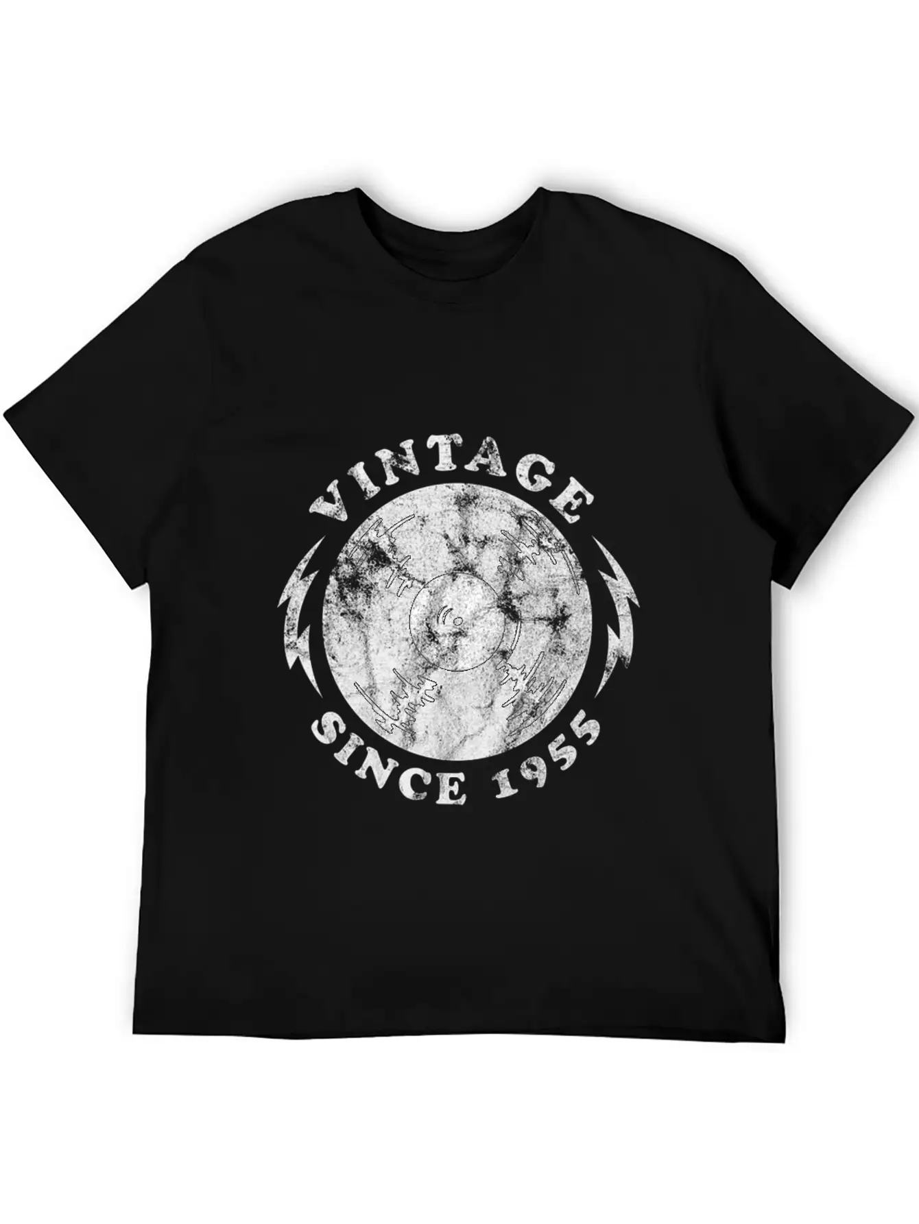 1955 Birthyear Vinyl Vintage 1955 Birthyear Vinyl Lightweight Cotton T-Shirt ¨C Daily Comfort Graphic Shirt