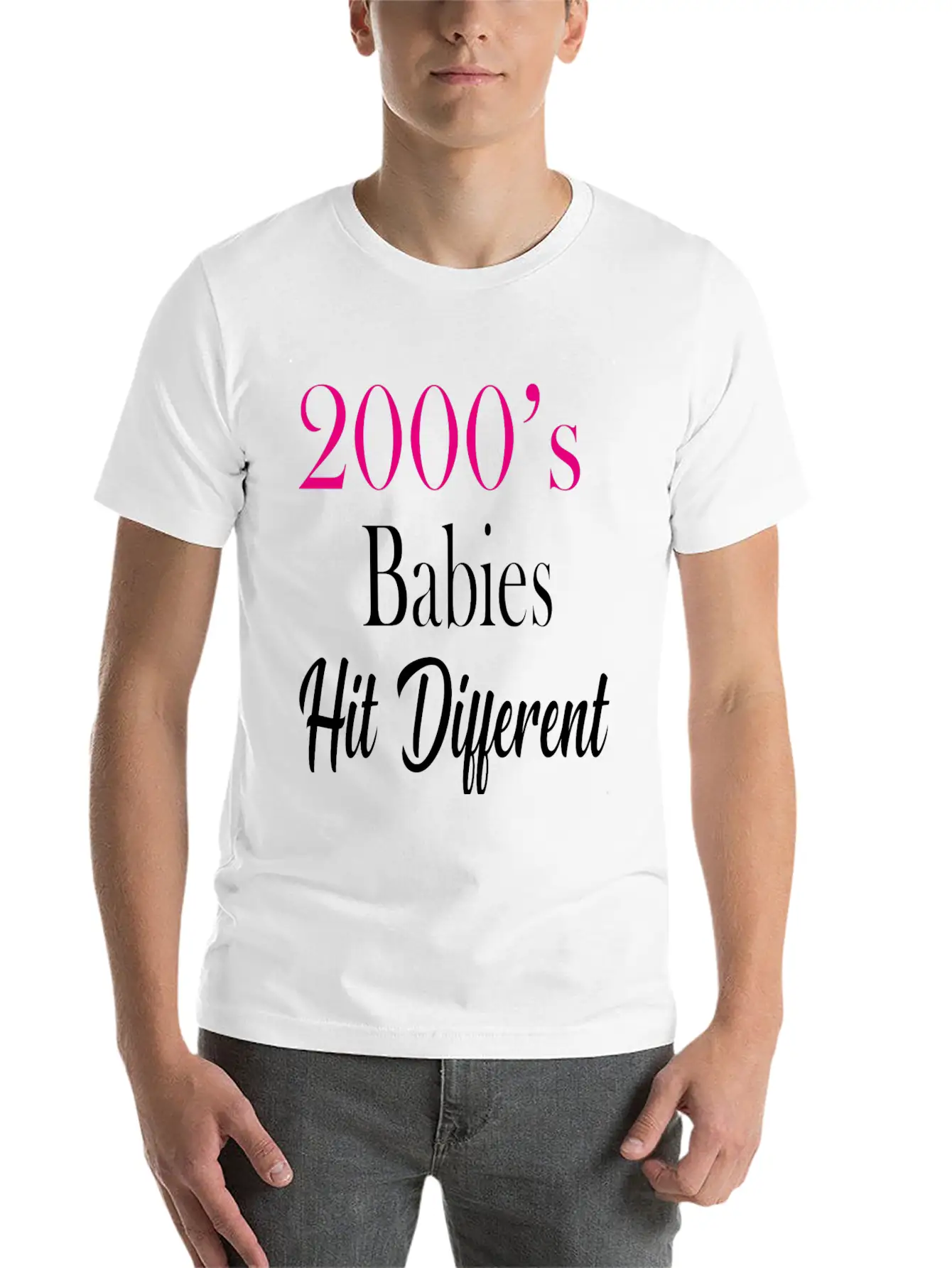 2000's Babies Hit Different, Best Gift 2000's Kid Soft Cotton Short Sleeve Tee ¨C Unisex Wardrobe Staple