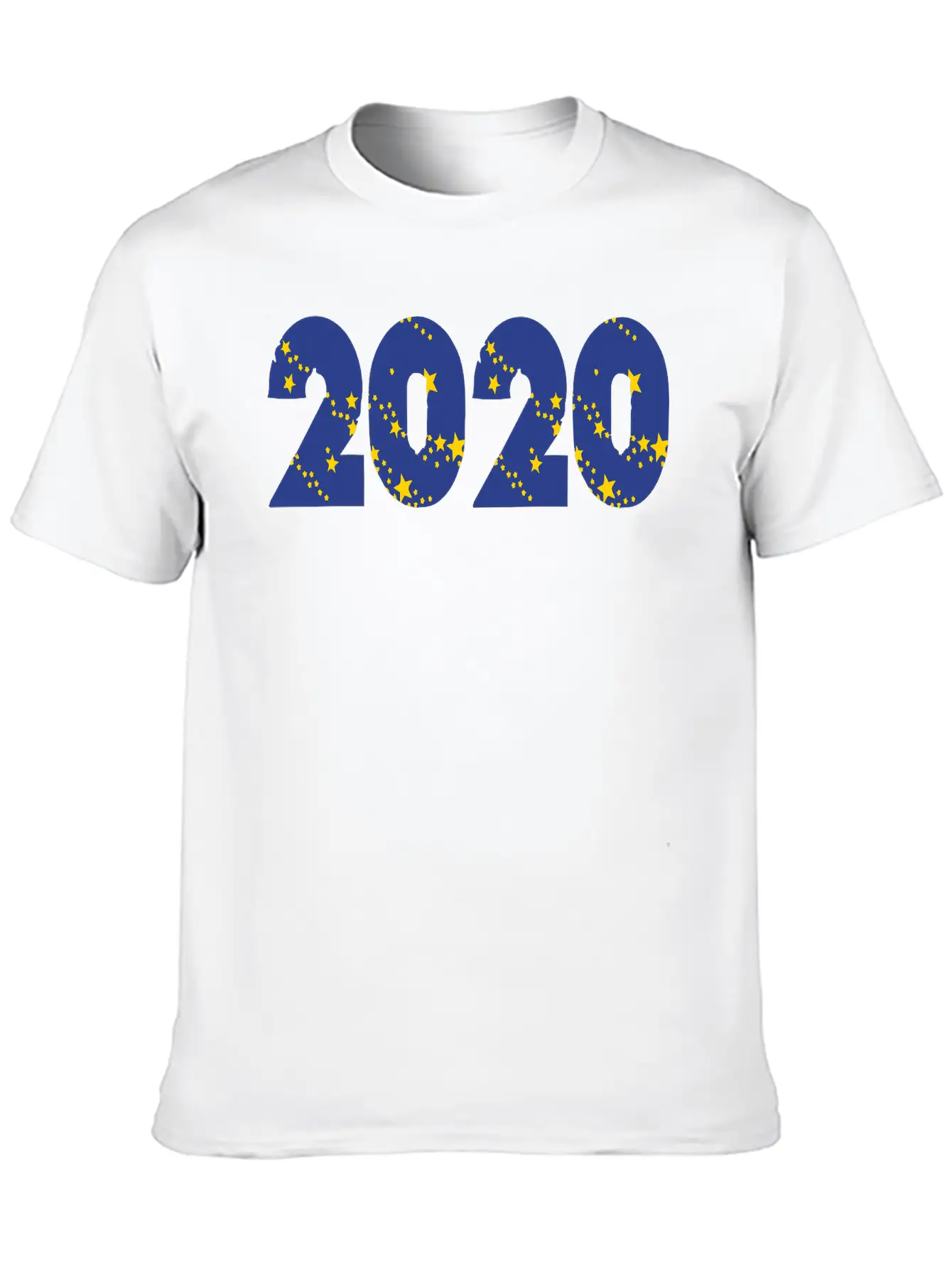 ??¡ã?2020-Awesome Happy New Year Of 2020(Star Font) Unisex Casual T-Shirt ¨C Clean Design For Daily Comfort