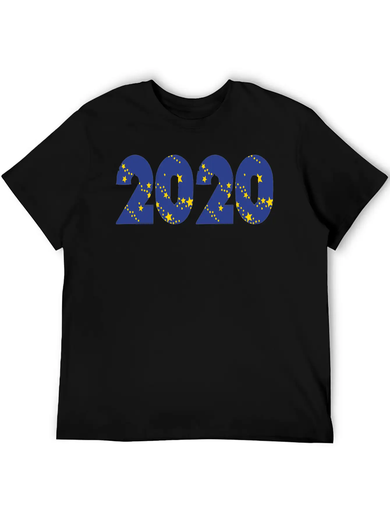 ??¡ã?2020-Awesome Happy New Year Of 2020(Star Font) Unisex Casual T-Shirt ¨C Clean Design For Daily Comfort