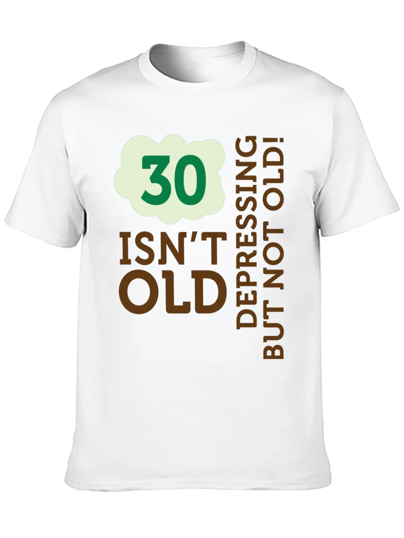 30 Is Not Old. Depressing, But Not Old! Unisex Casual T-Shirt ¨C Clean Design For Daily Comfort