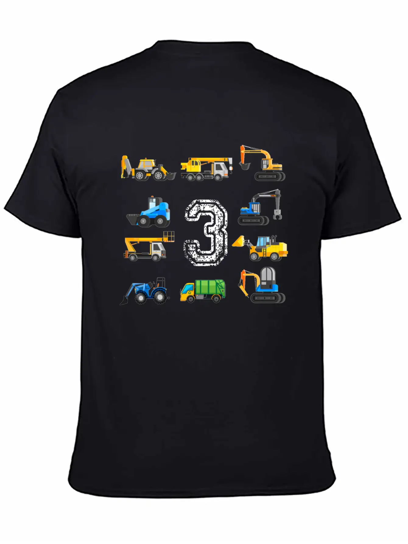 3rd Birthday Boy Toddler Construction Truck Gift Unisex Casual T-Shirt ¨C Clean Design For Daily Comfort