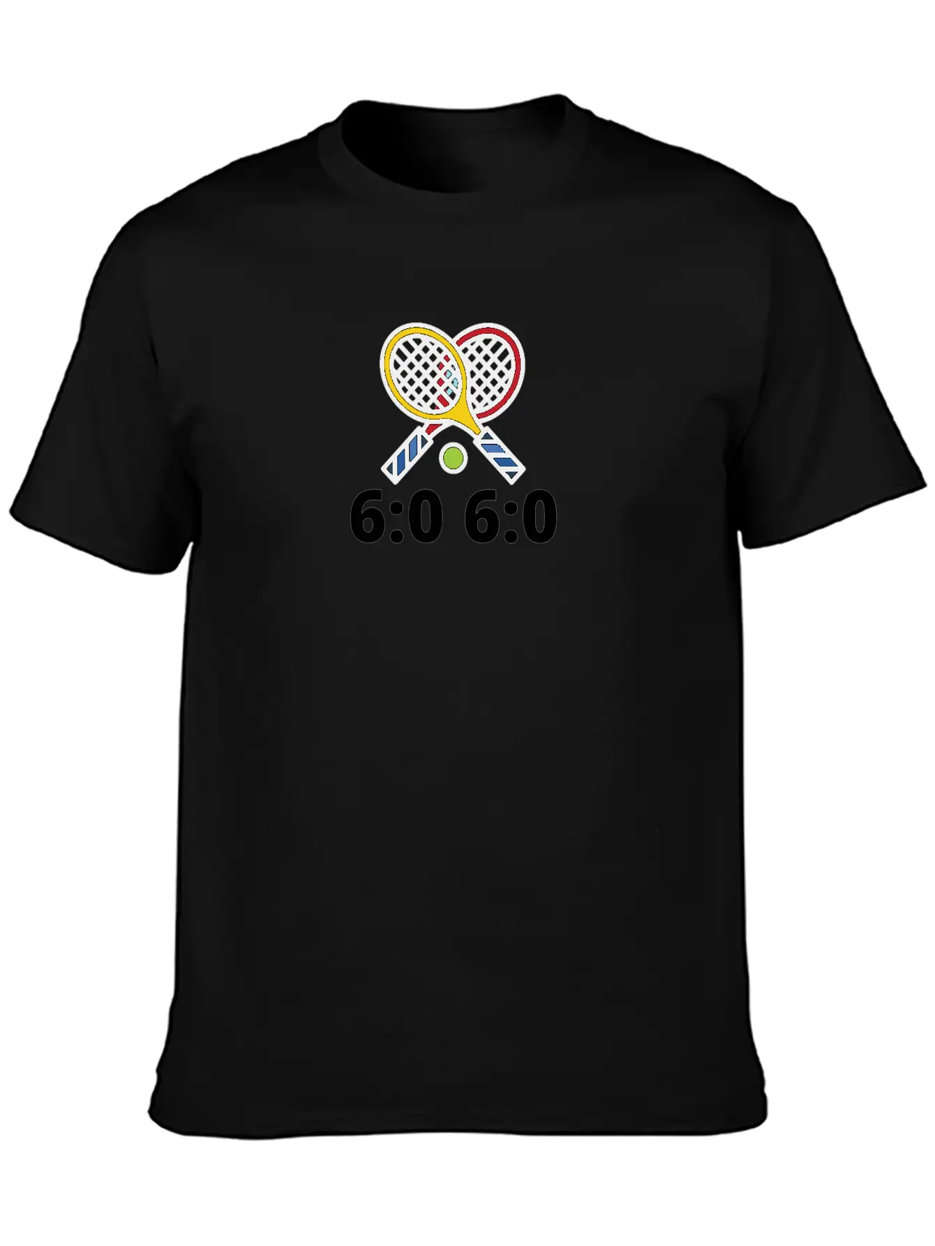 6060 Tennis Score Print Basic Graphic T-Shirt ¨C Daily Comfort In Soft Cotton