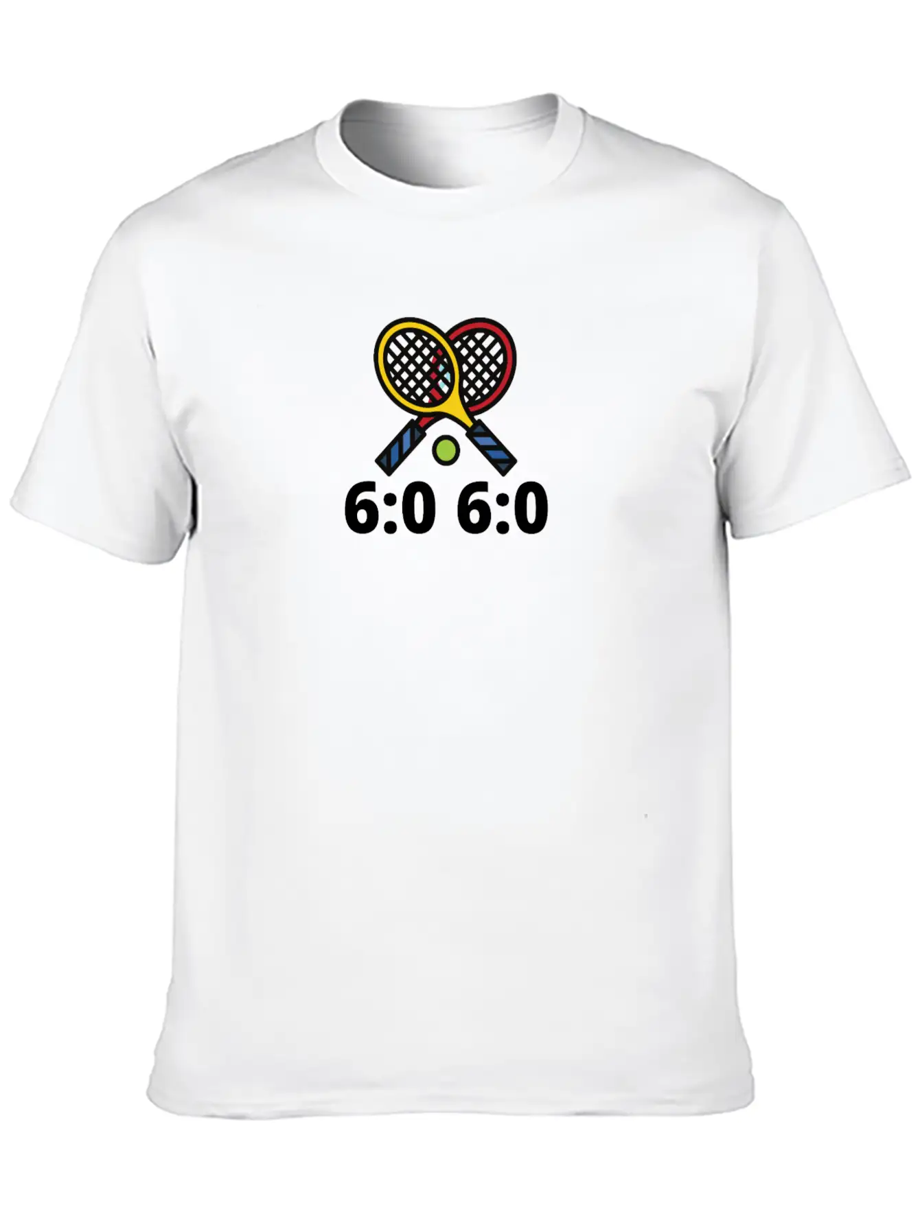 6060 Tennis Score Print Basic Graphic T-Shirt ¨C Daily Comfort In Soft Cotton