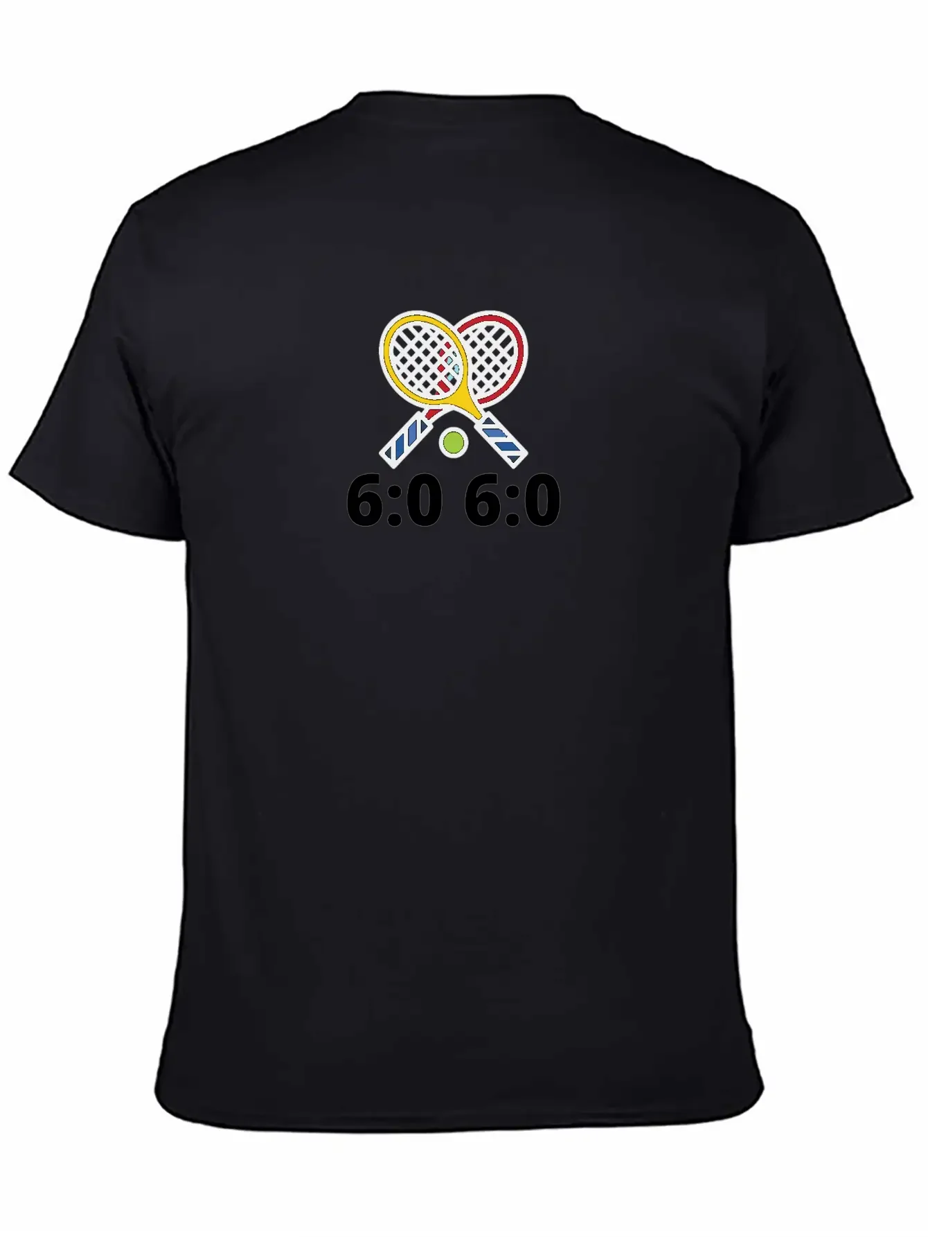 6060 Tennis Score Print Basic Graphic T-Shirt ¨C Daily Comfort In Soft Cotton