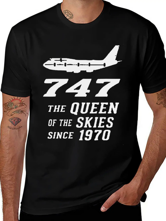 747 QUEEN OF THE SKY Basic Graphic T-Shirt ¨C Daily Comfort In Soft Cotton