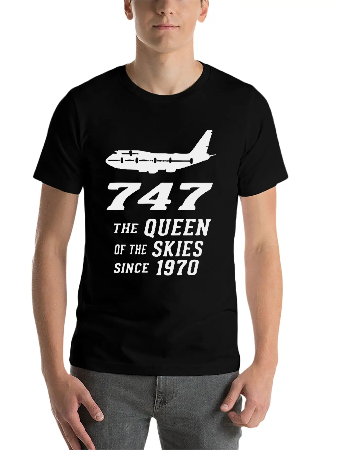 747 QUEEN OF THE SKY Basic Graphic T-Shirt ¨C Daily Comfort In Soft Cotton