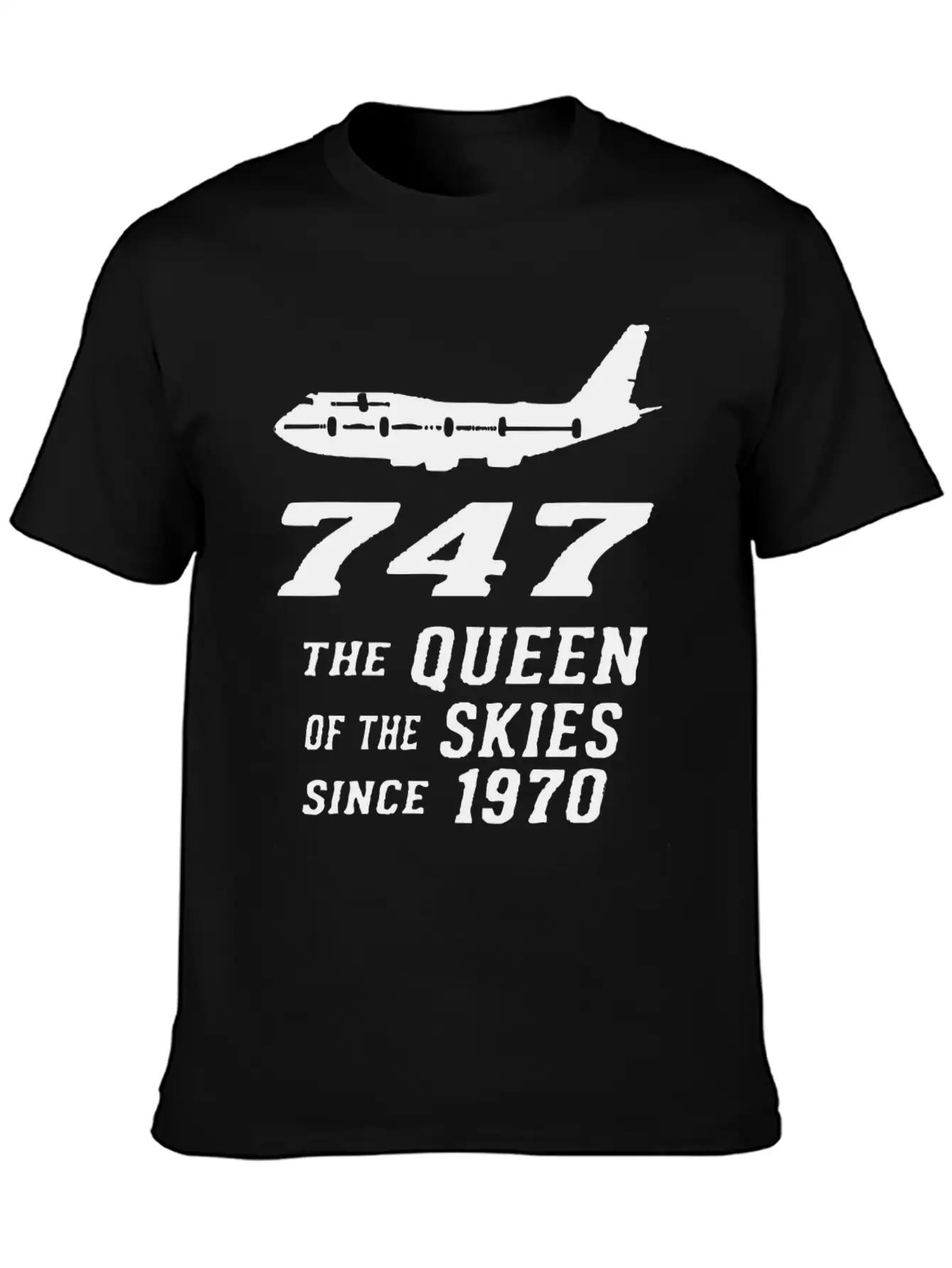 747 QUEEN OF THE SKY Basic Graphic T-Shirt ¨C Daily Comfort In Soft Cotton