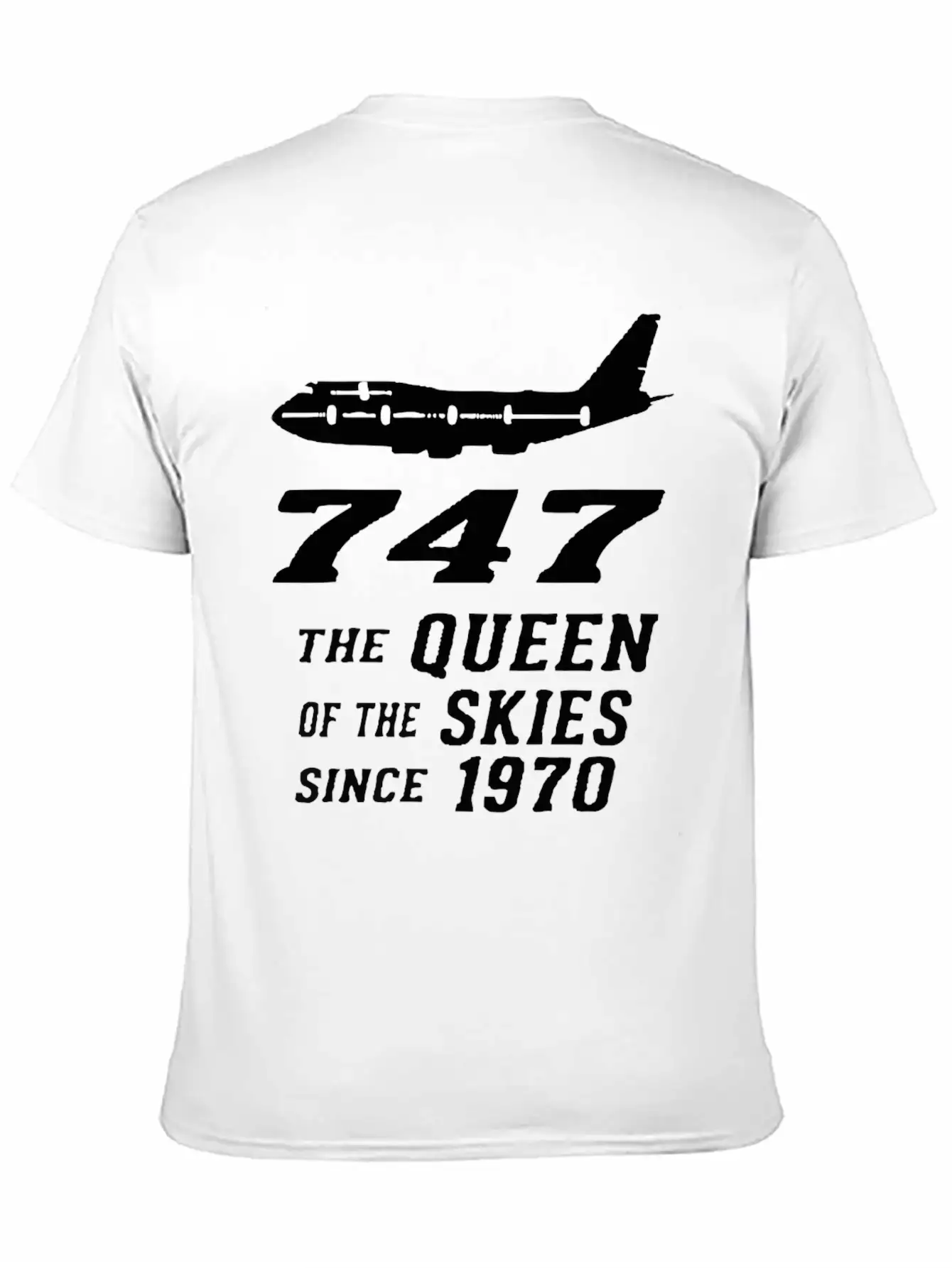 747 QUEEN OF THE SKY Basic Graphic T-Shirt ¨C Daily Comfort In Soft Cotton