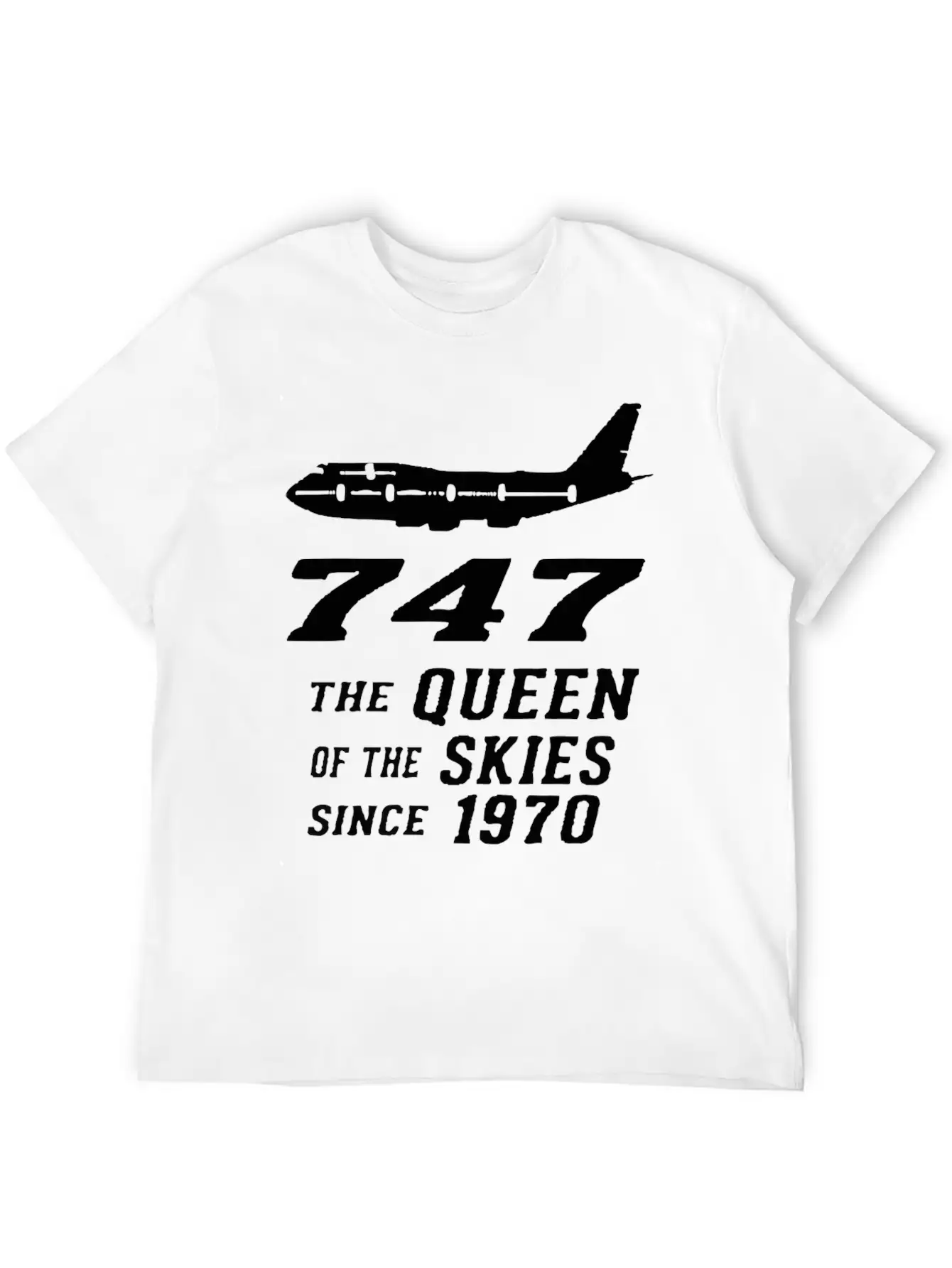 747 QUEEN OF THE SKY Basic Graphic T-Shirt ¨C Daily Comfort In Soft Cotton