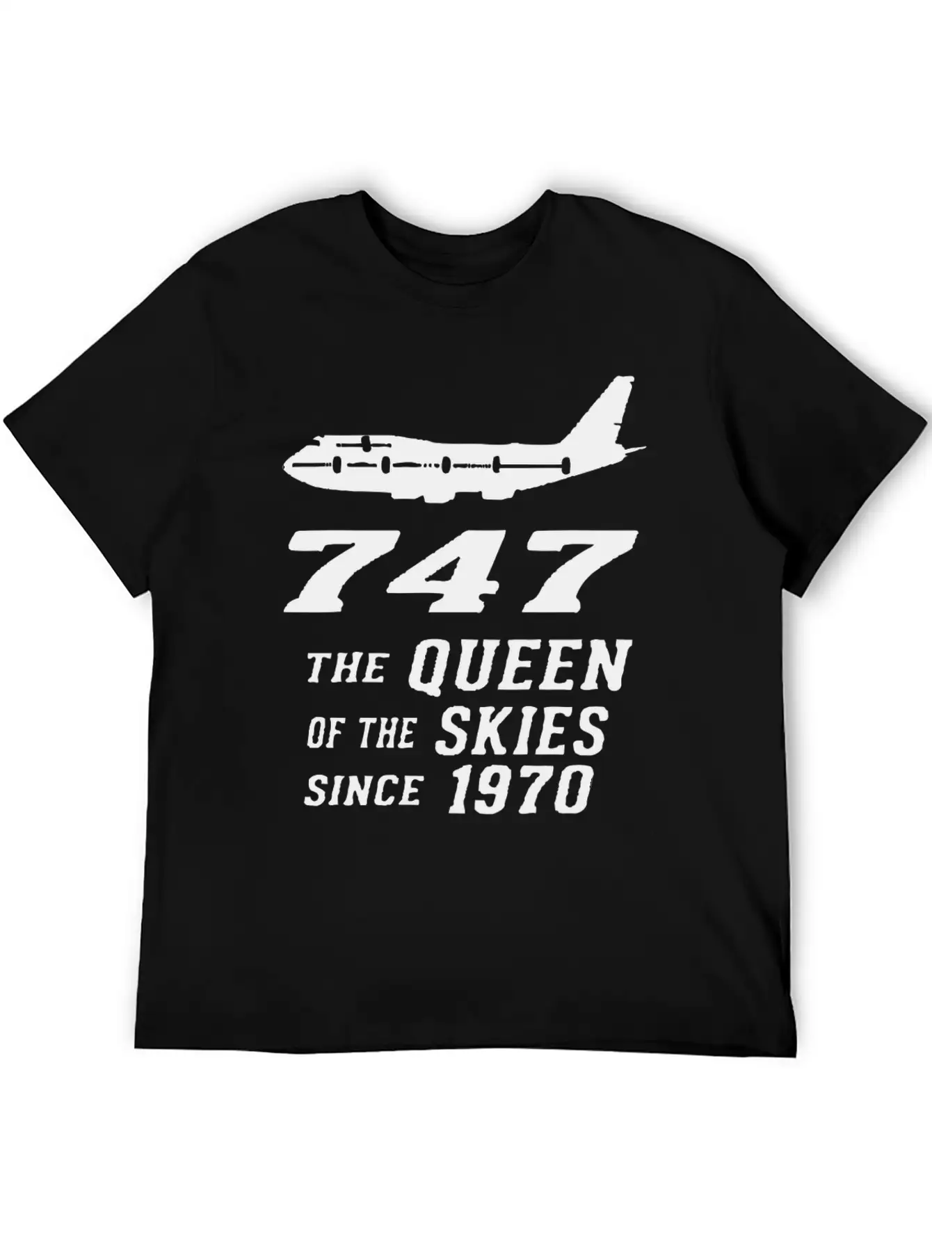 747 QUEEN OF THE SKY Basic Graphic T-Shirt ¨C Daily Comfort In Soft Cotton