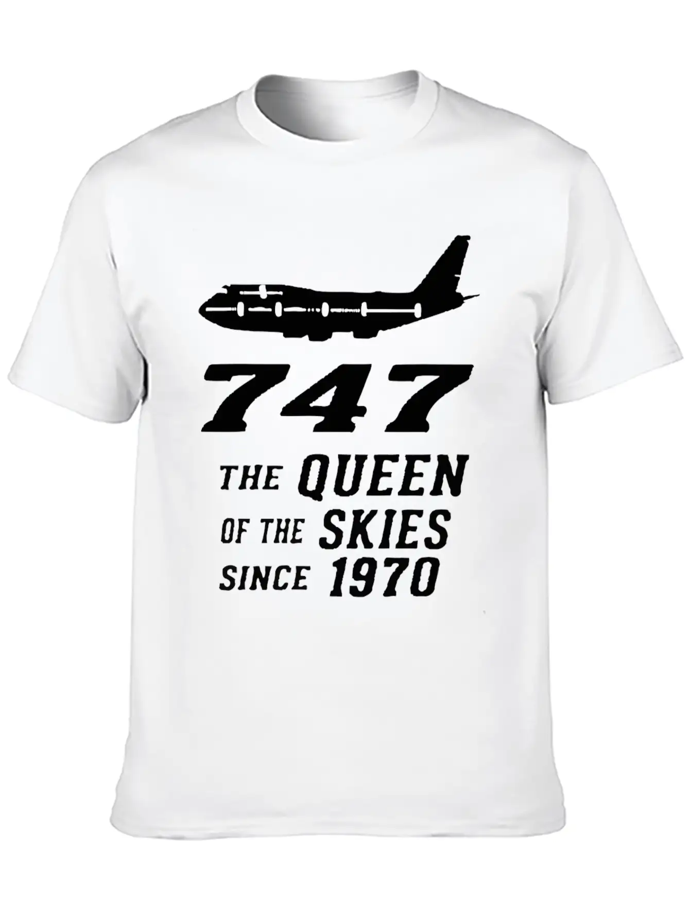 747 QUEEN OF THE SKY Basic Graphic T-Shirt ¨C Daily Comfort In Soft Cotton