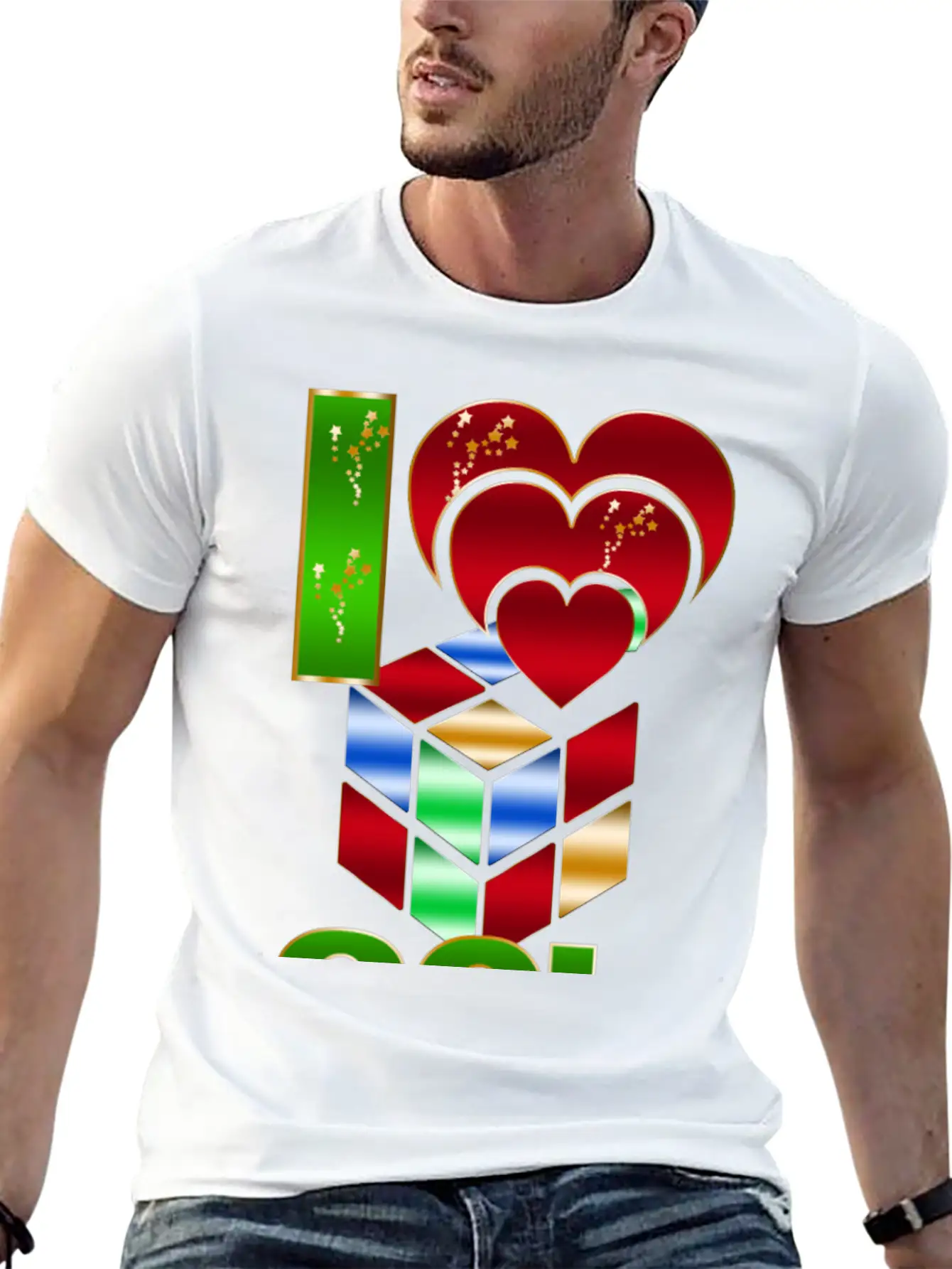 80s I Love Essential Cotton Tee For Daily Outfits ¨C Unisex Style
