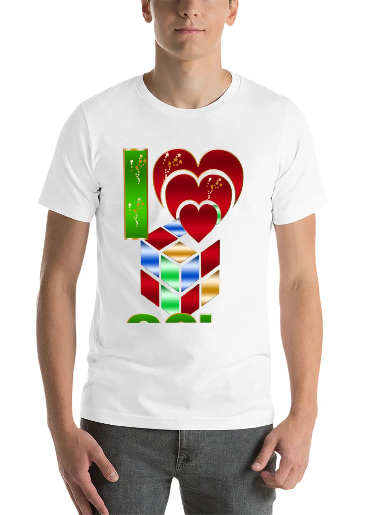 80s I Love Essential Cotton Tee For Daily Outfits ¨C Unisex Style