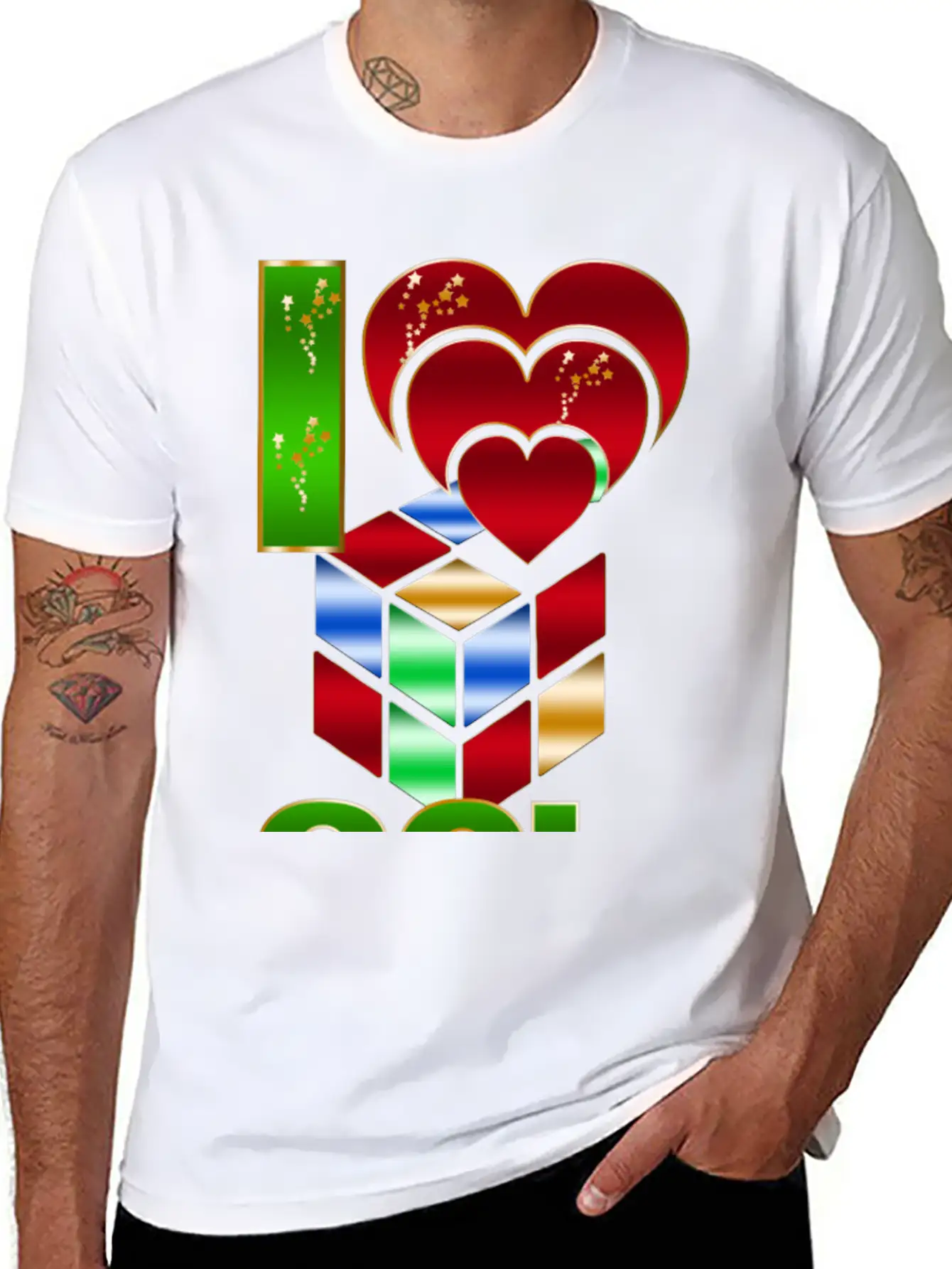 80s I Love Essential Cotton Tee For Daily Outfits ¨C Unisex Style