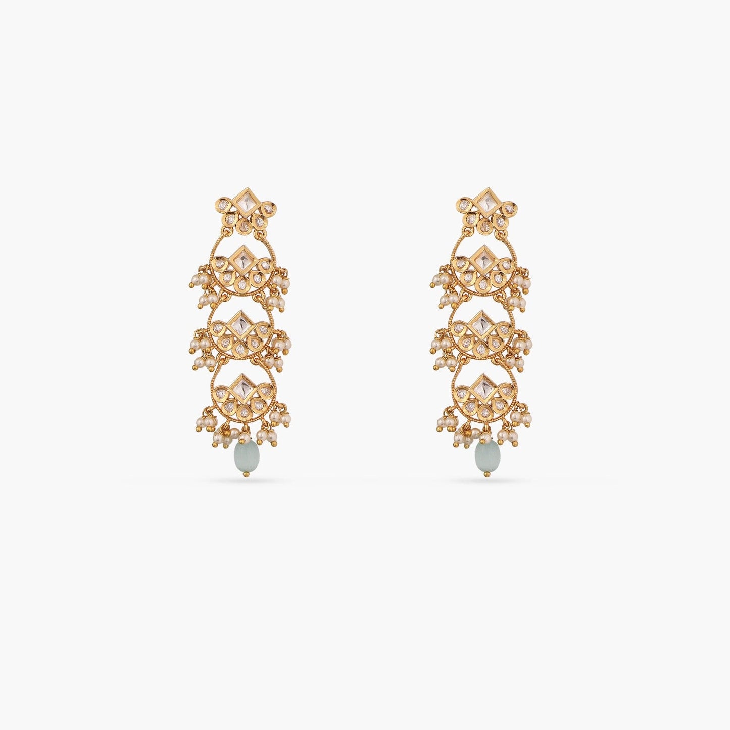 Linita Three Layer Kundan Earrings