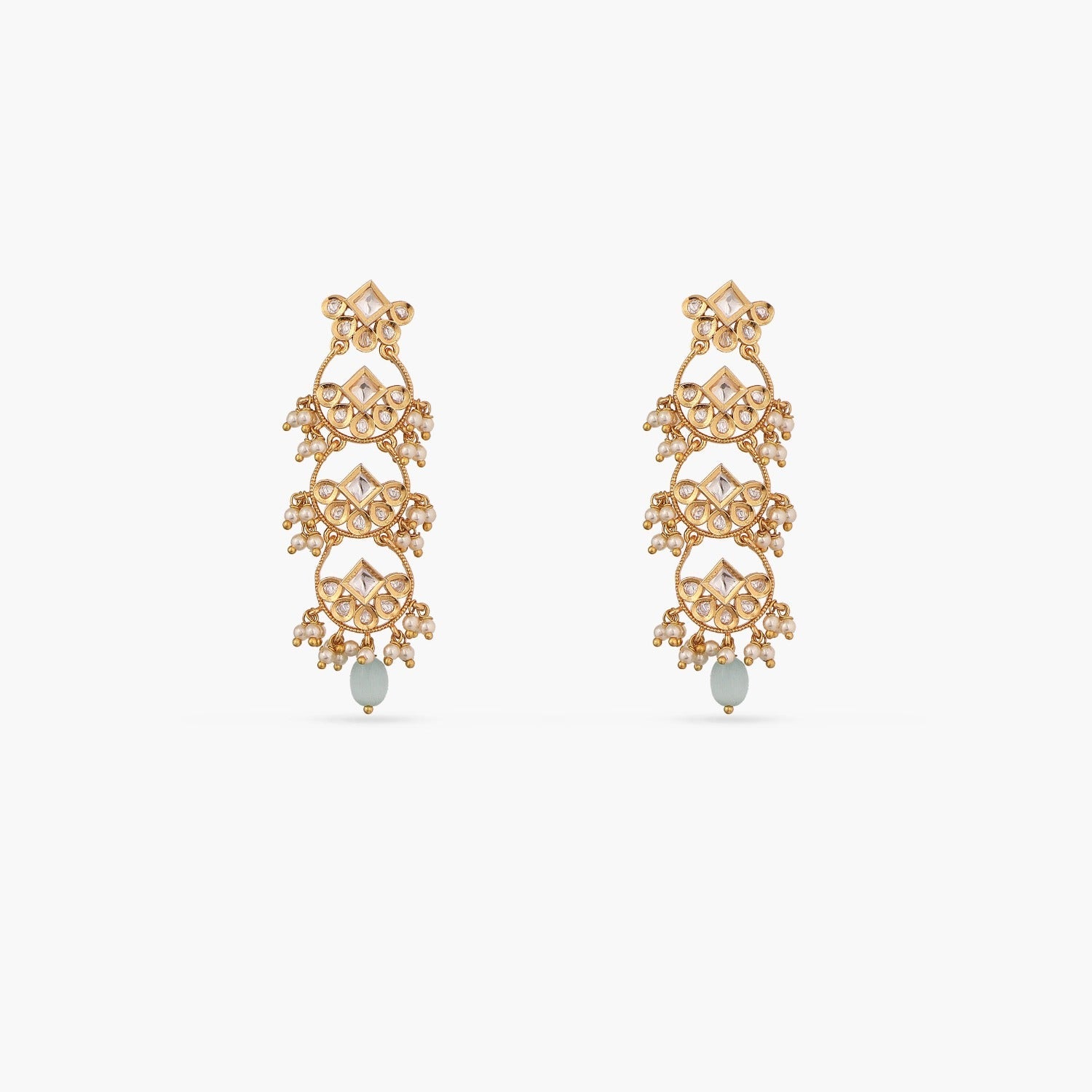 Linita Three Layer Kundan Earrings