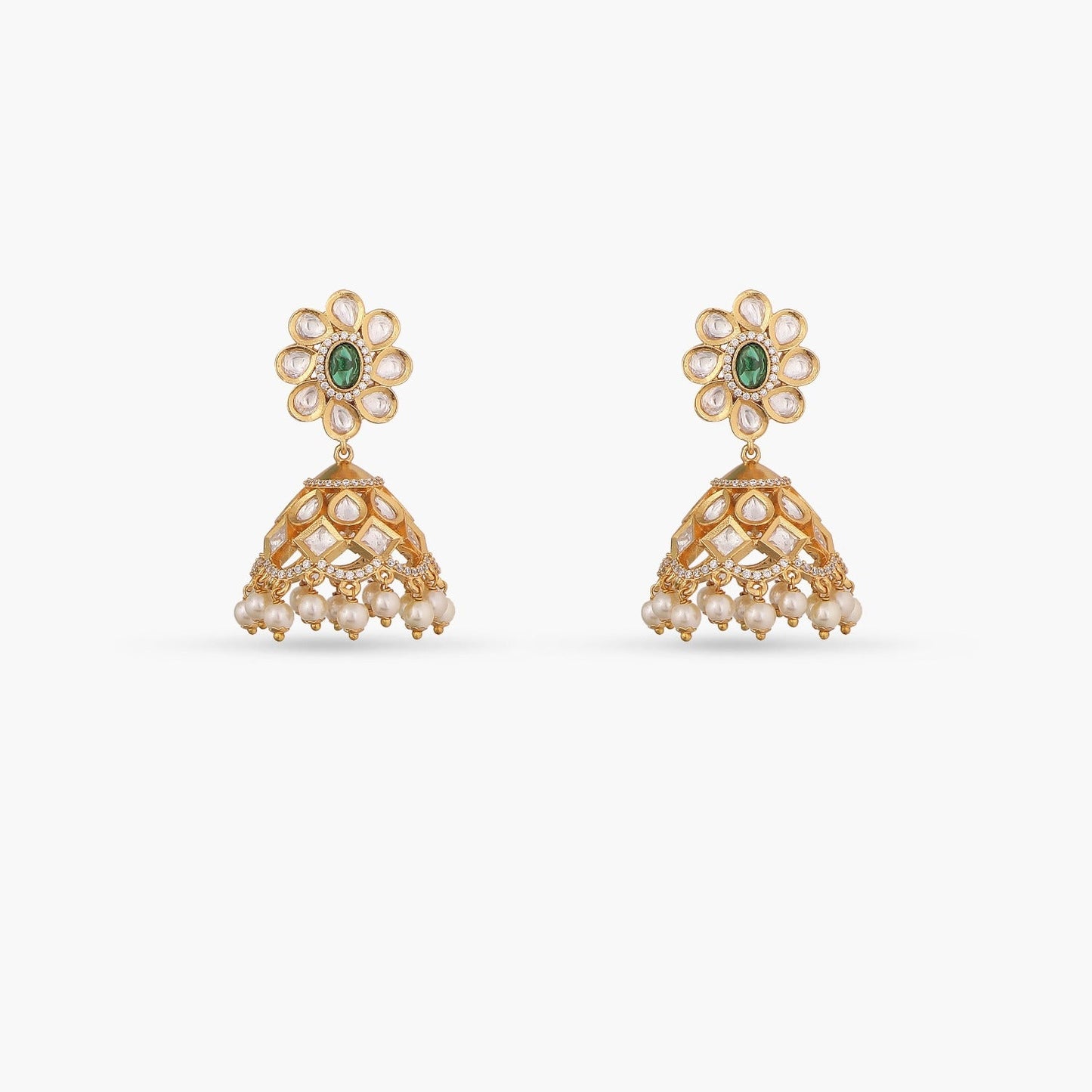 Sonia Kundan Jhumka Earrings
