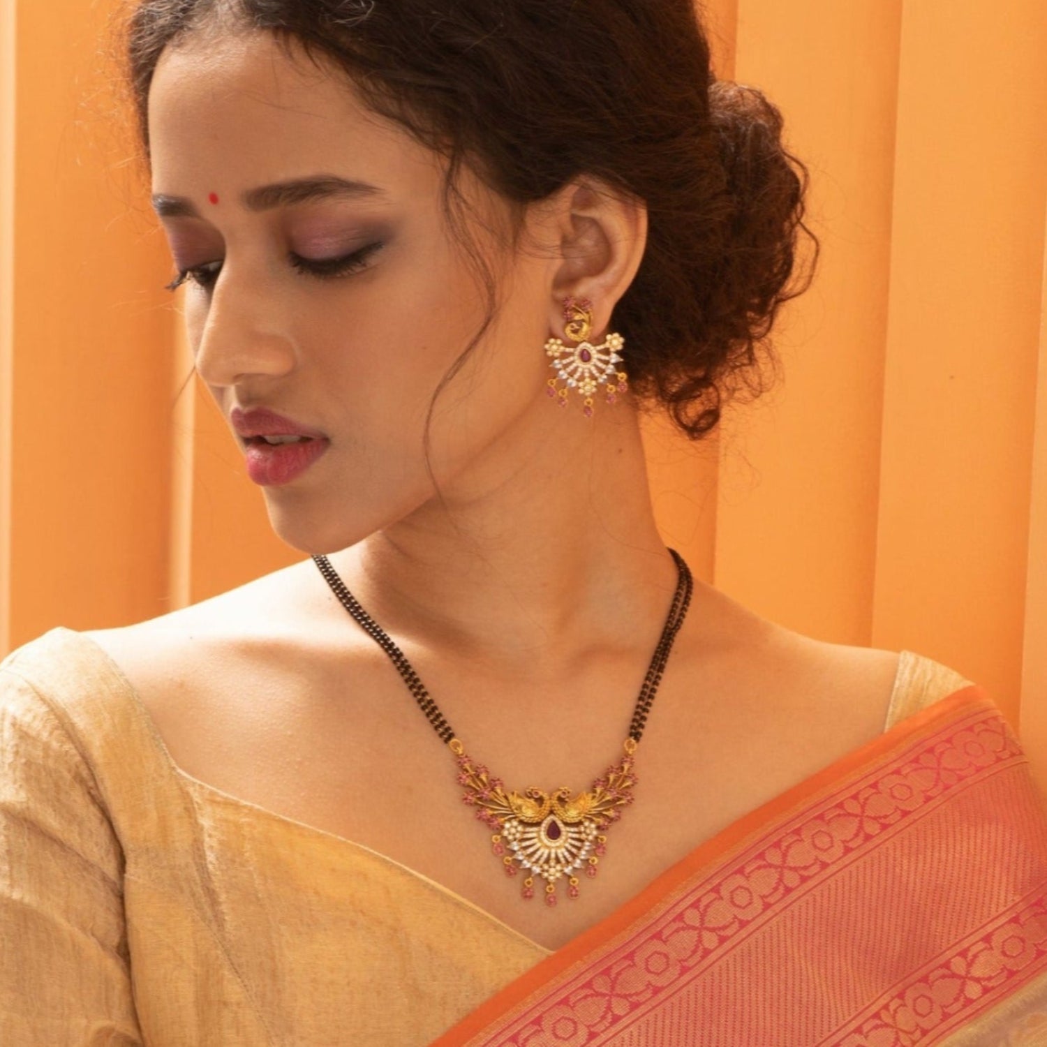 Mirana Antique Black Beads Necklace Set