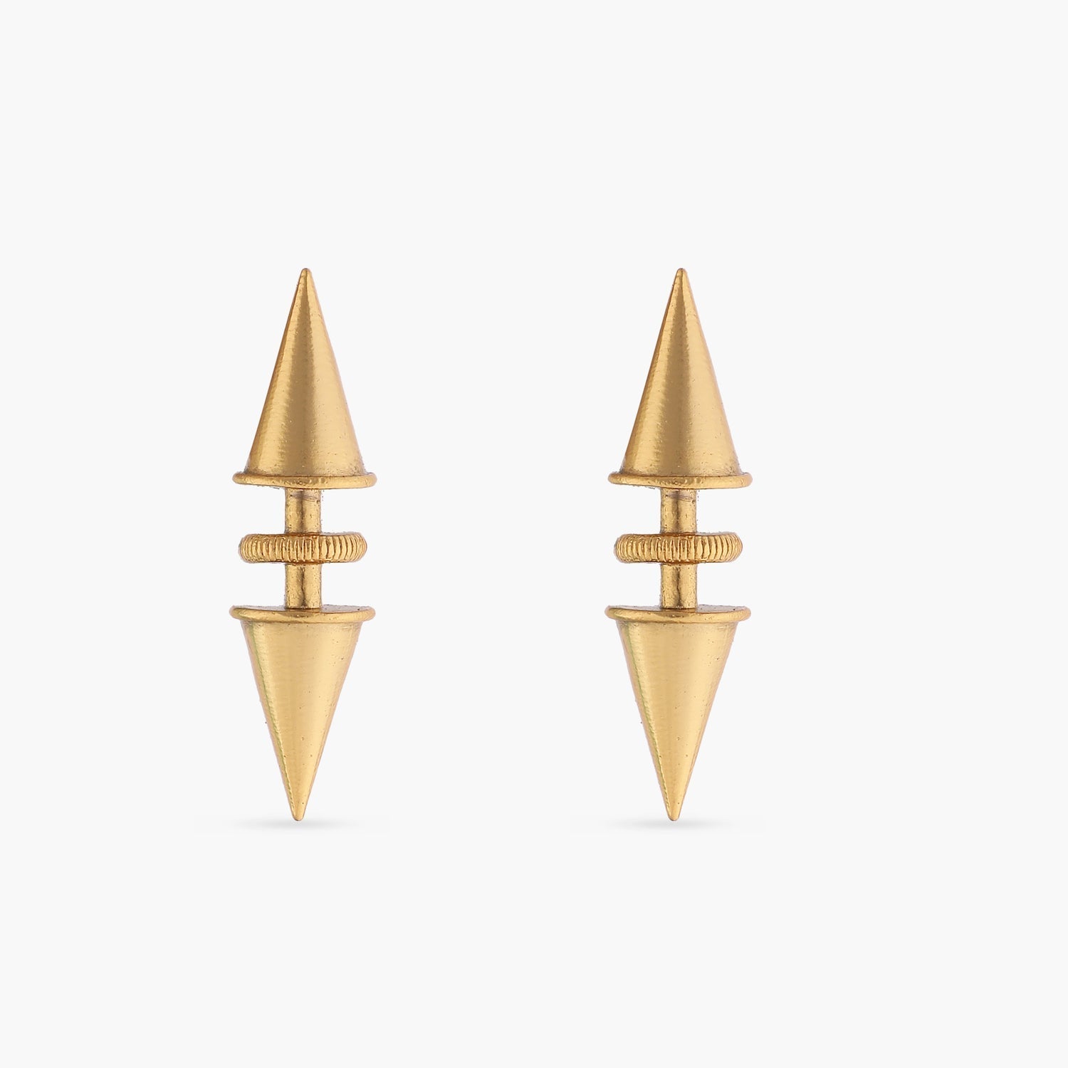 Trigono Gold Plated Tribal Earrings